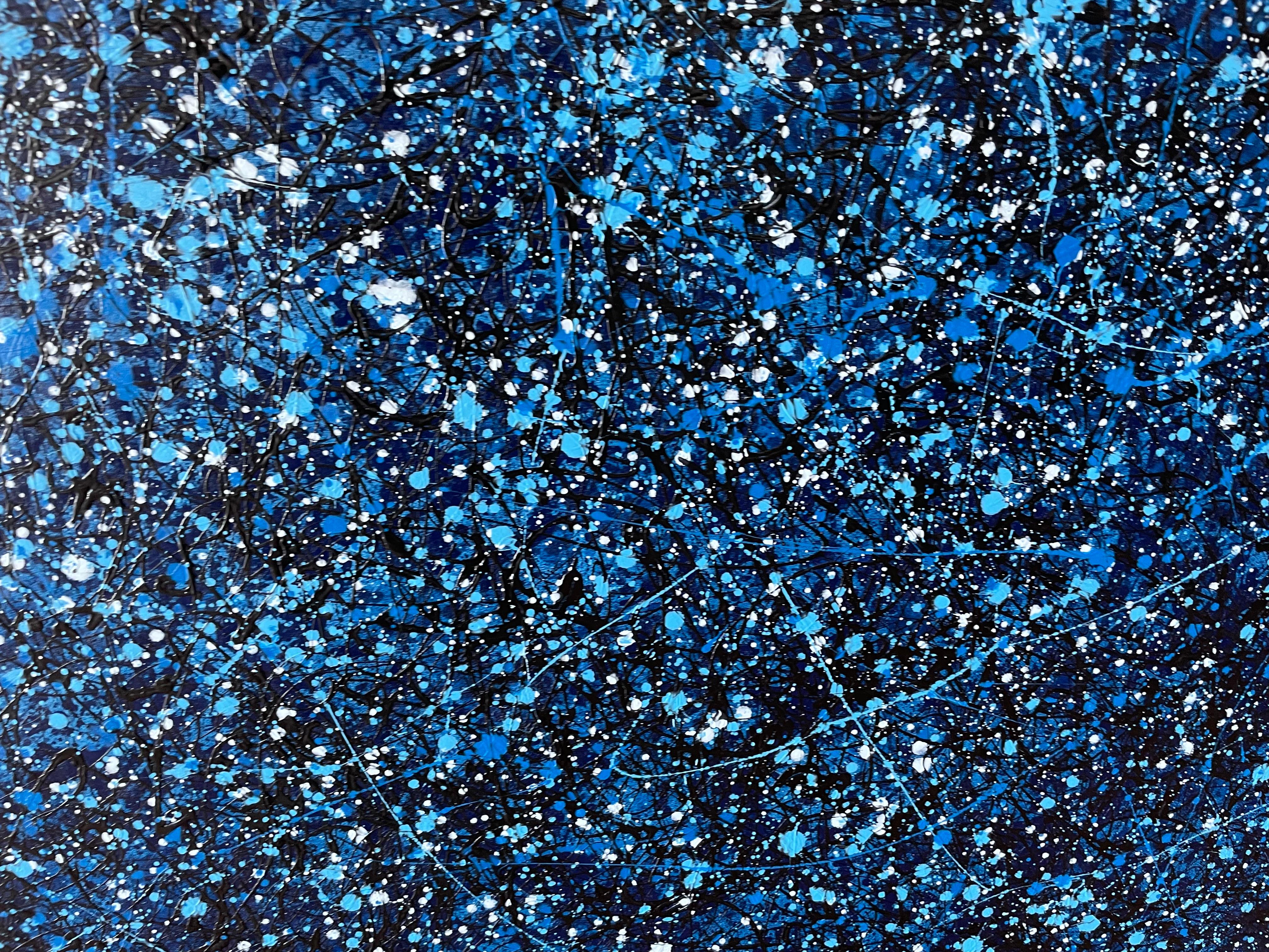 Bleu à la lune - Triptyque en vente 16