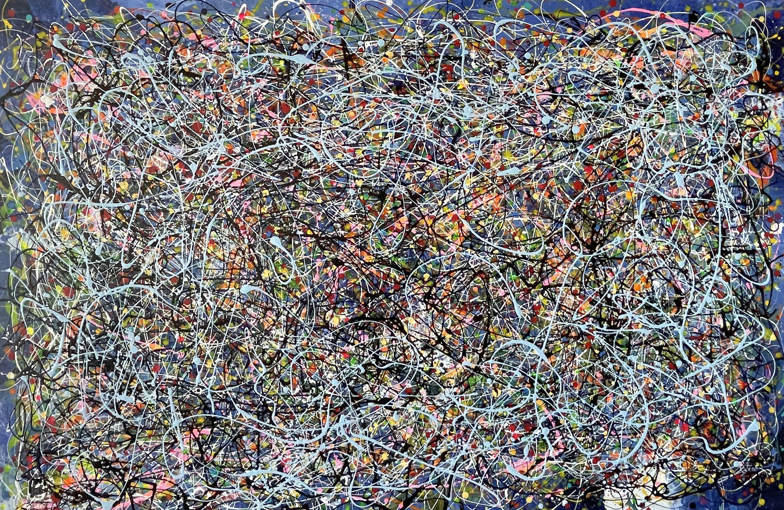 Tourbillon bleu - Painting de Juan Jose Garay
