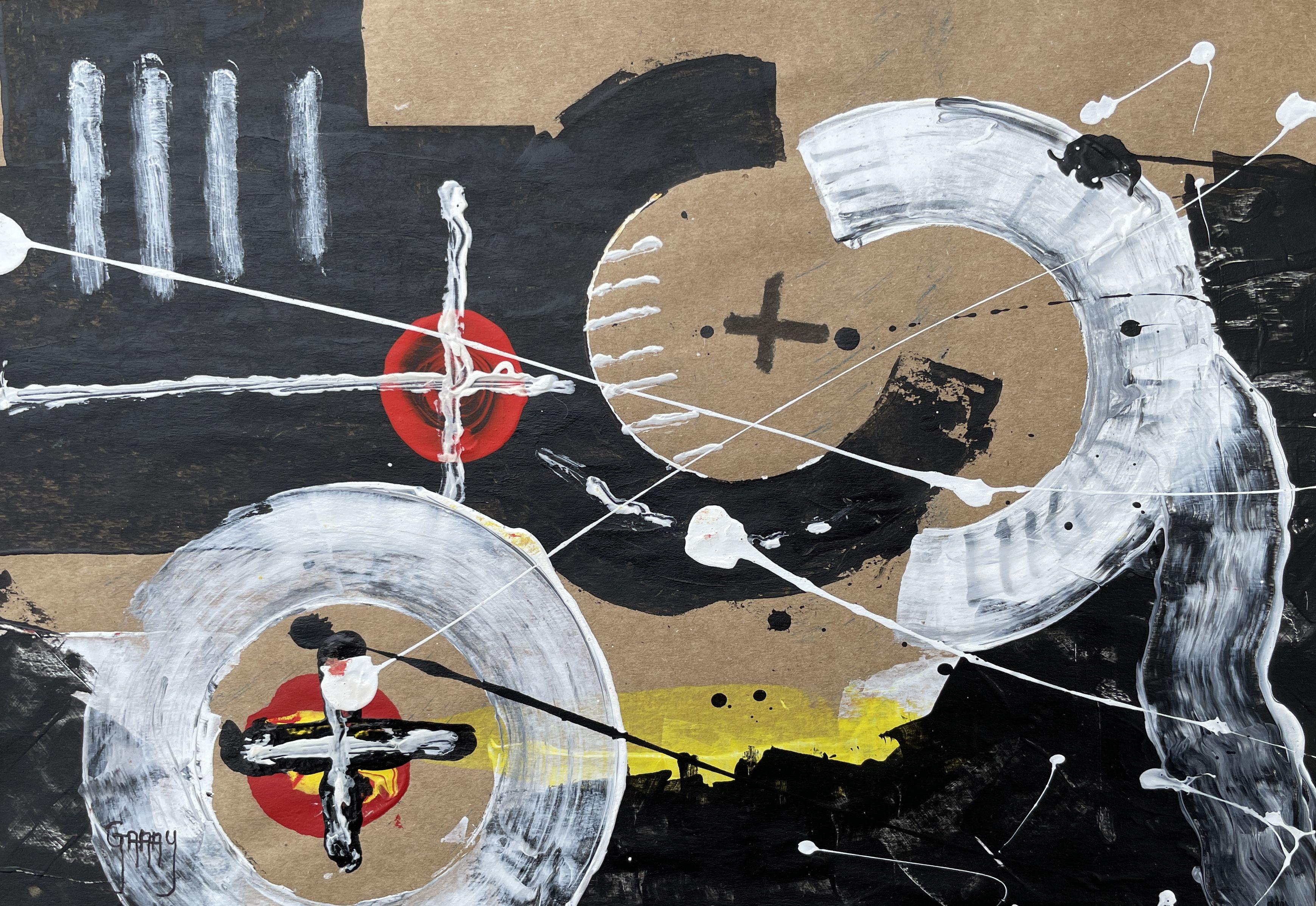 Braunes Papier 03 (Abstrakter Expressionismus), Painting, von Juan Jose Garay