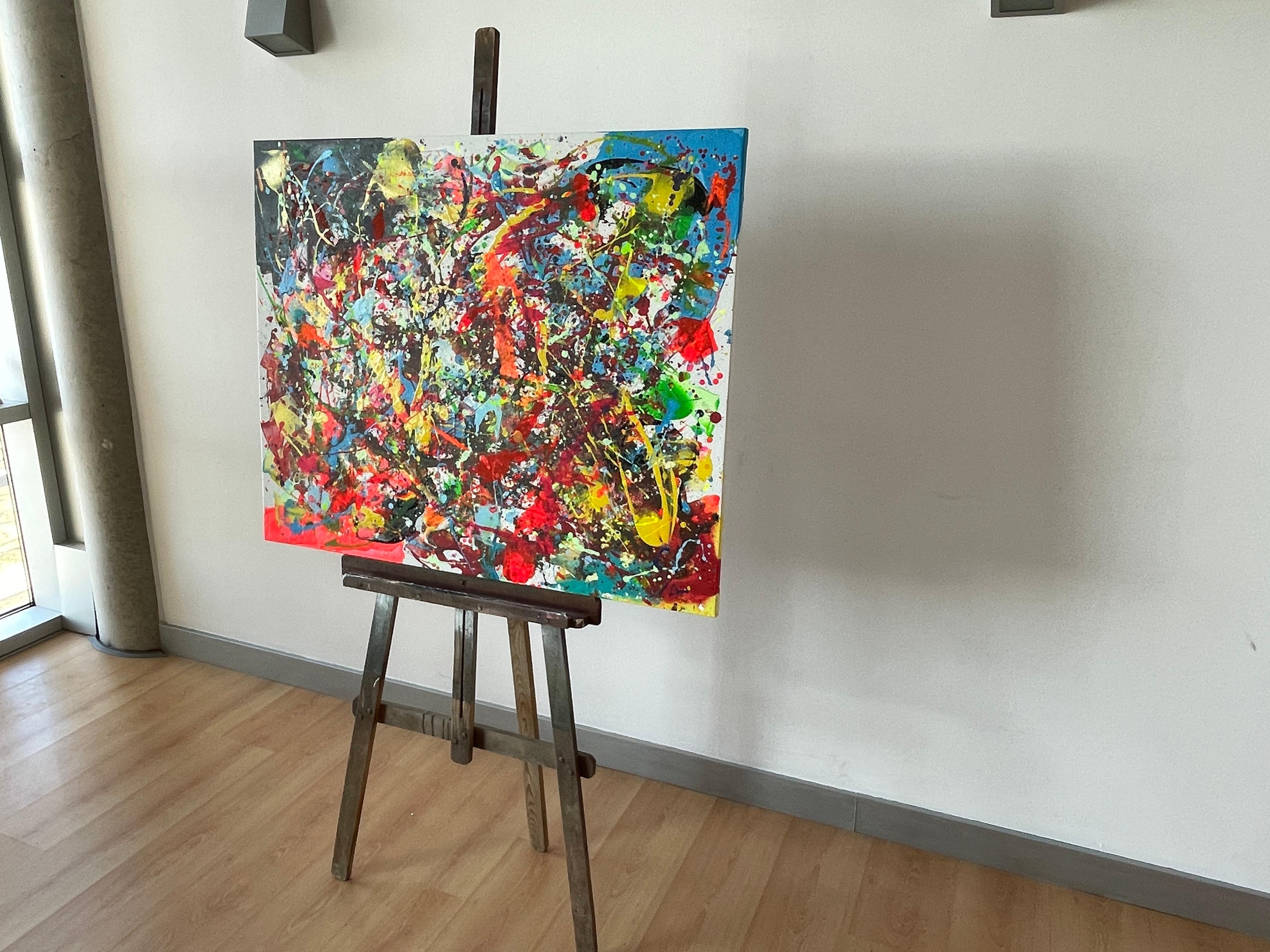 Chromatische Bewegung  01 (Abstrakter Expressionismus), Painting, von Juan Jose Garay