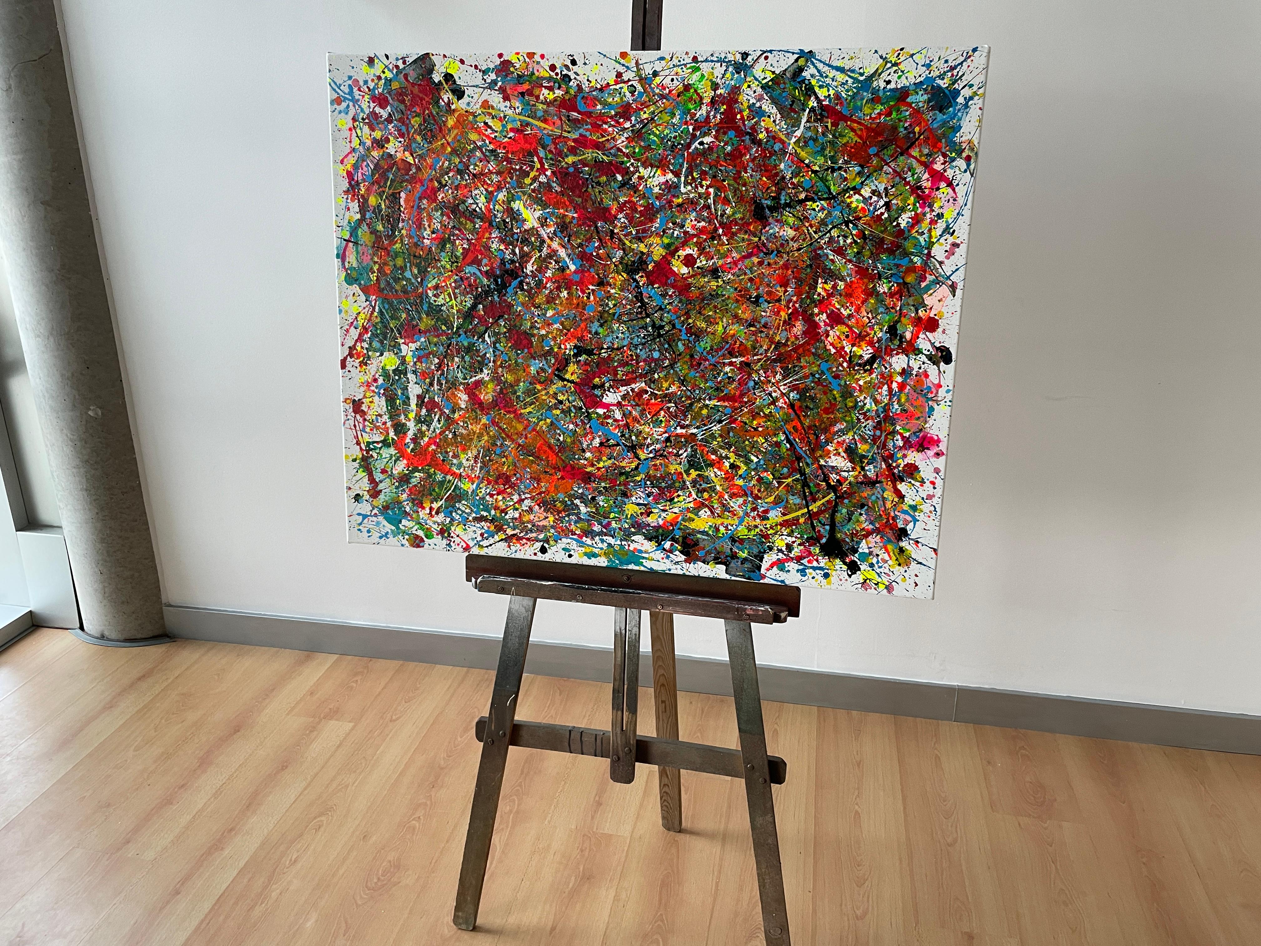Mouvement chromatique  02 - Marron Abstract Painting par Juan Jose Garay