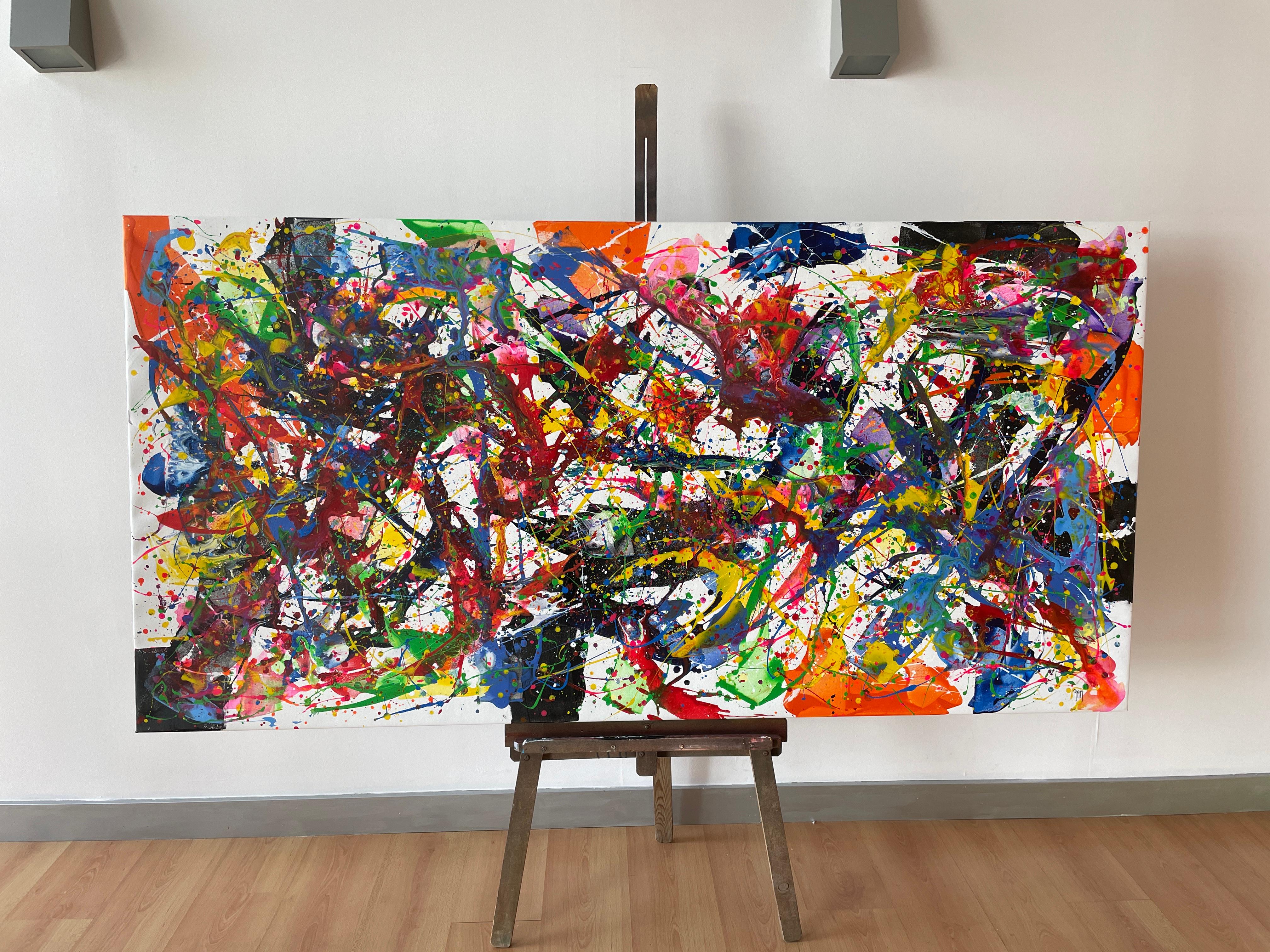 Doccia cromatica - Abstract Painting Marrone di Juan Jose Garay