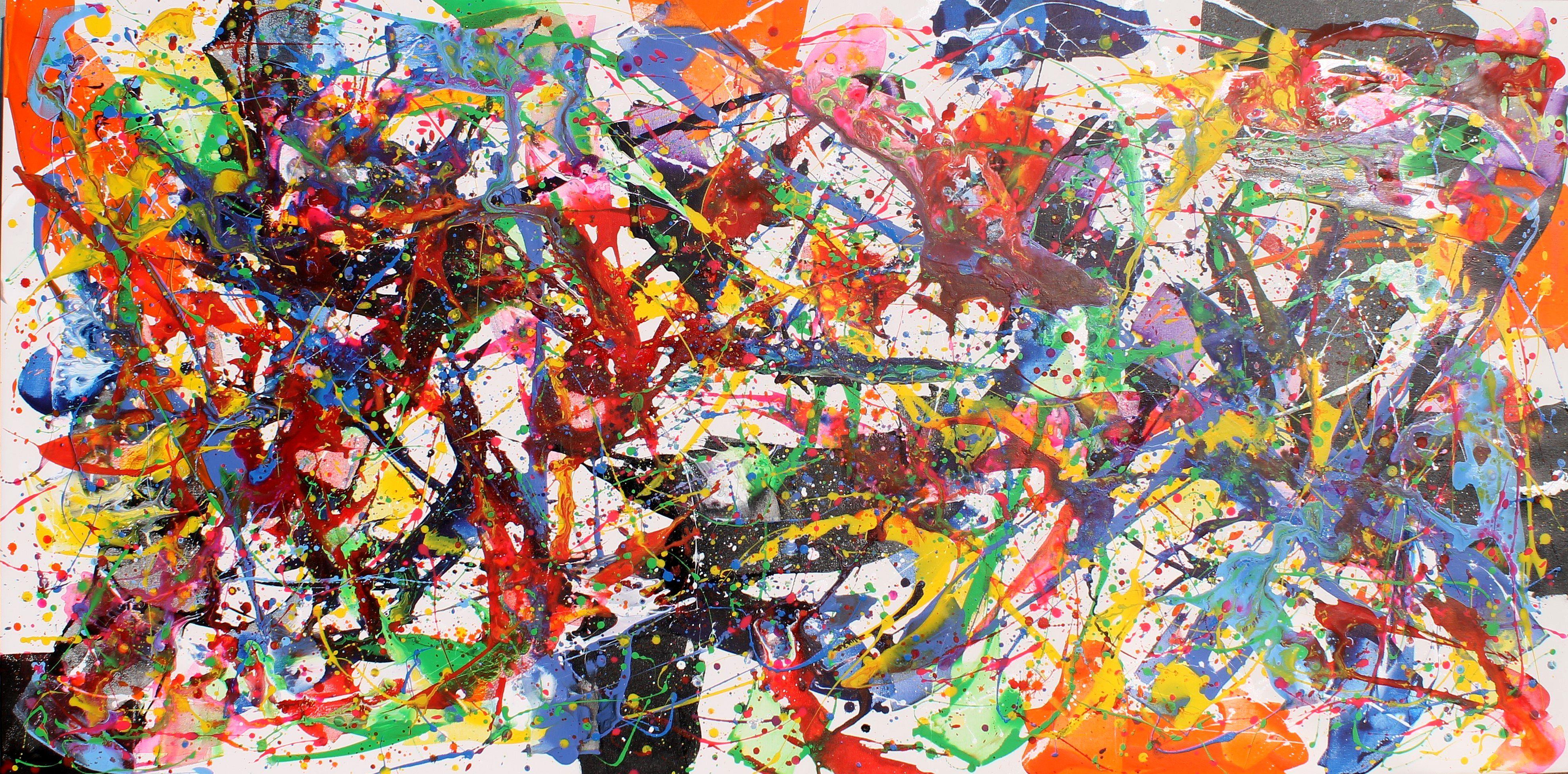 Juan Jose Garay Abstract Painting - Chromatic Showers