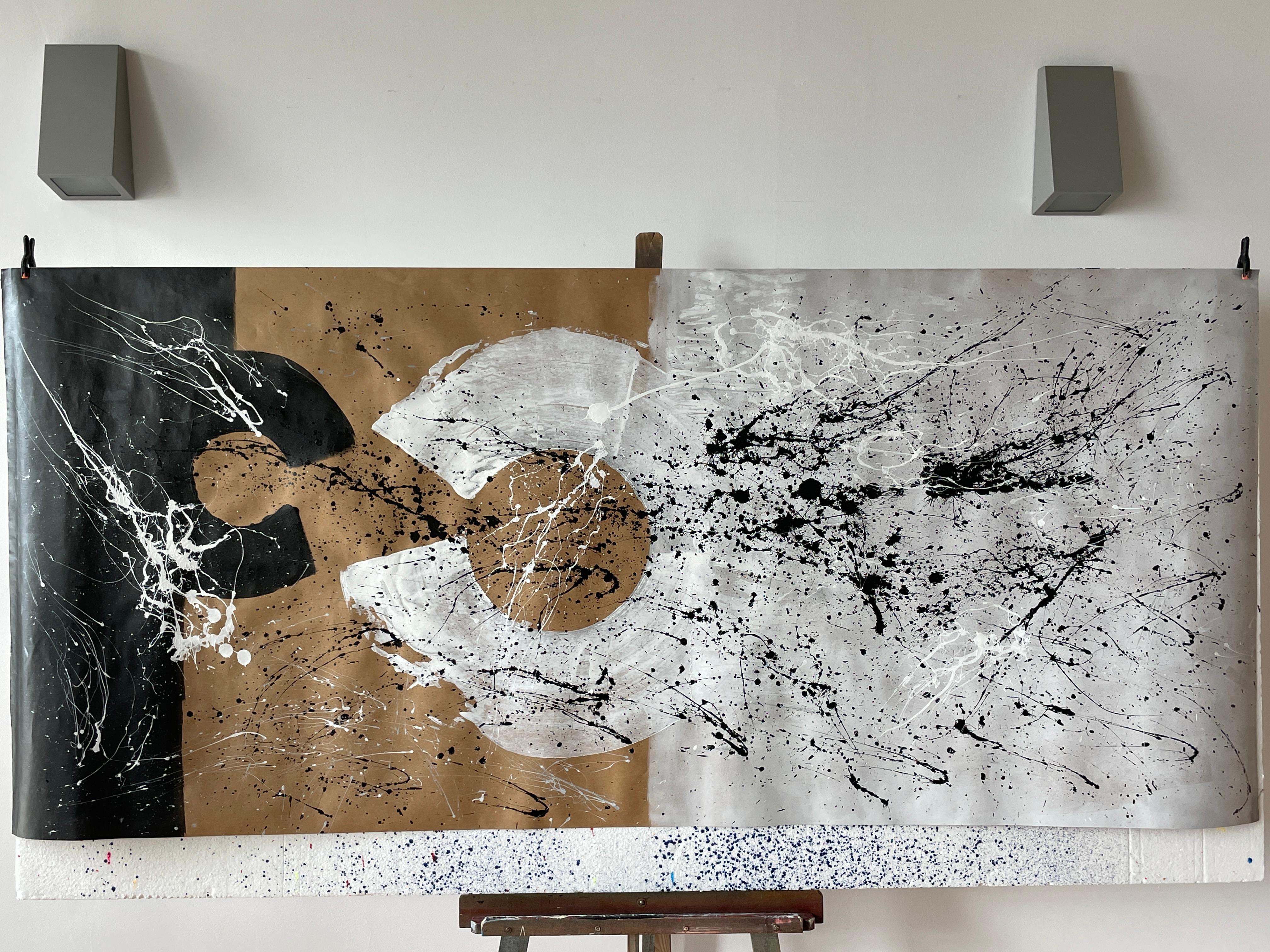 SINFONIA CIRCOLARE CB01 - Abstract Painting Grigio di Juan Jose Garay