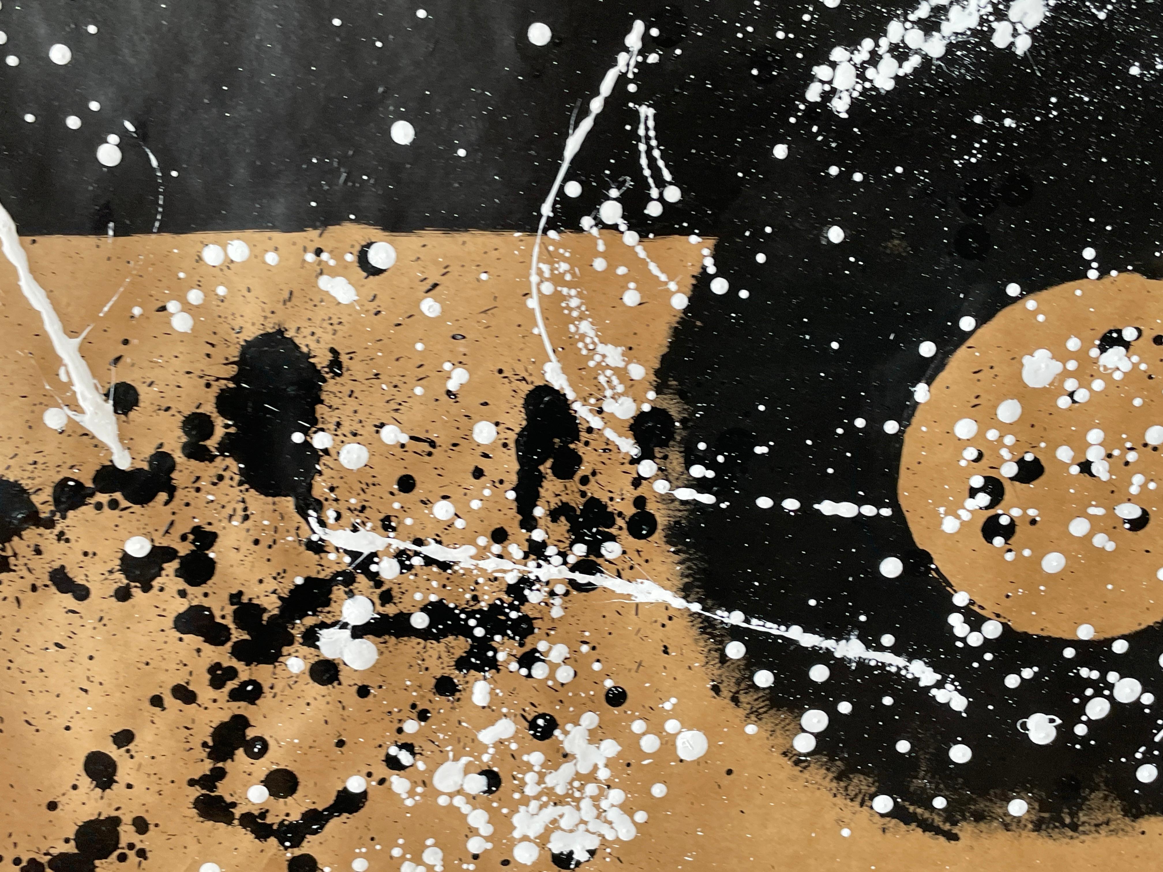 SINFONIA CIRCOLARE CB06 - Abstract Painting Marrone di Juan Jose Garay