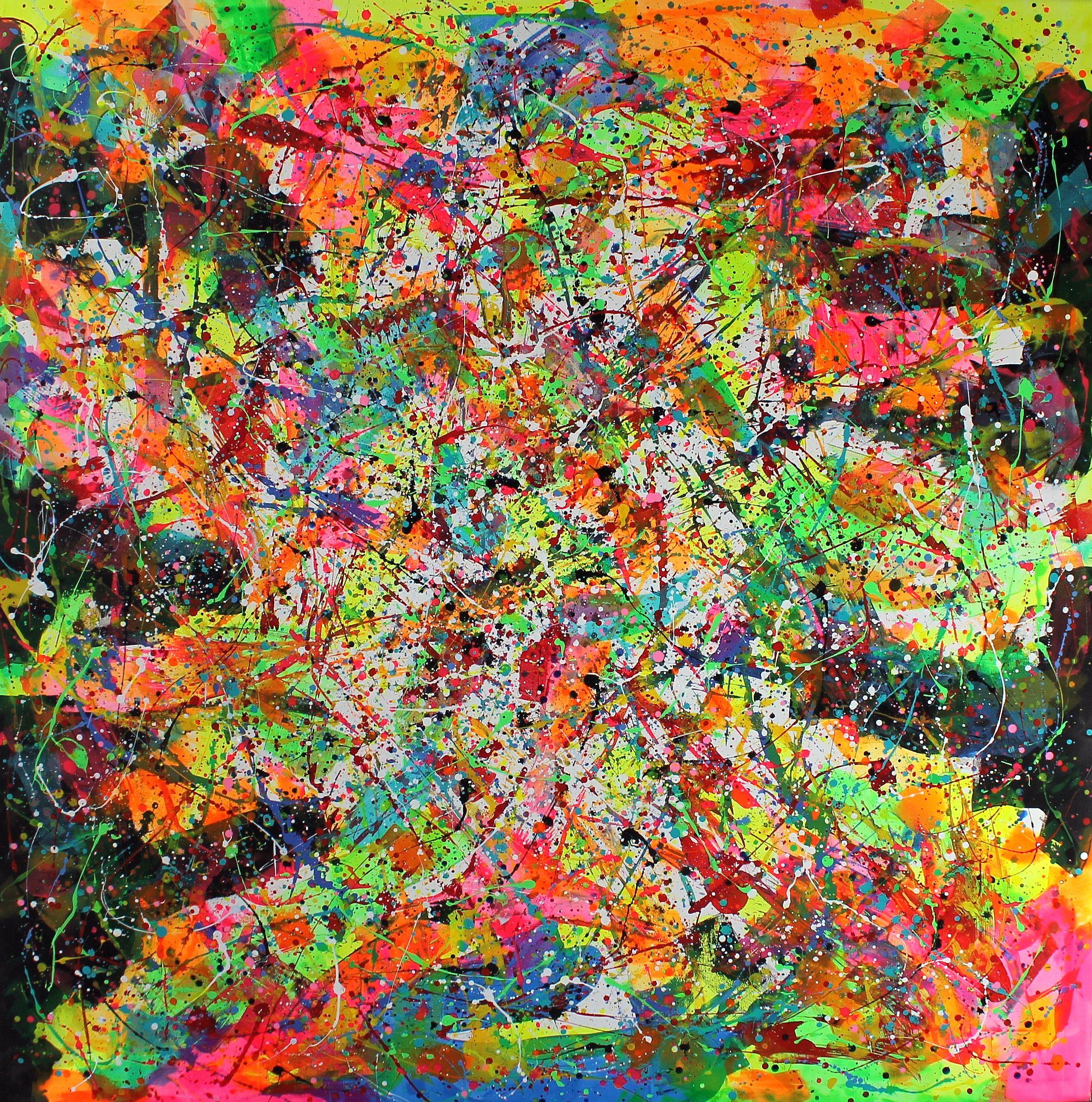 Juan Jose Garay Abstract Painting - Color Cascade