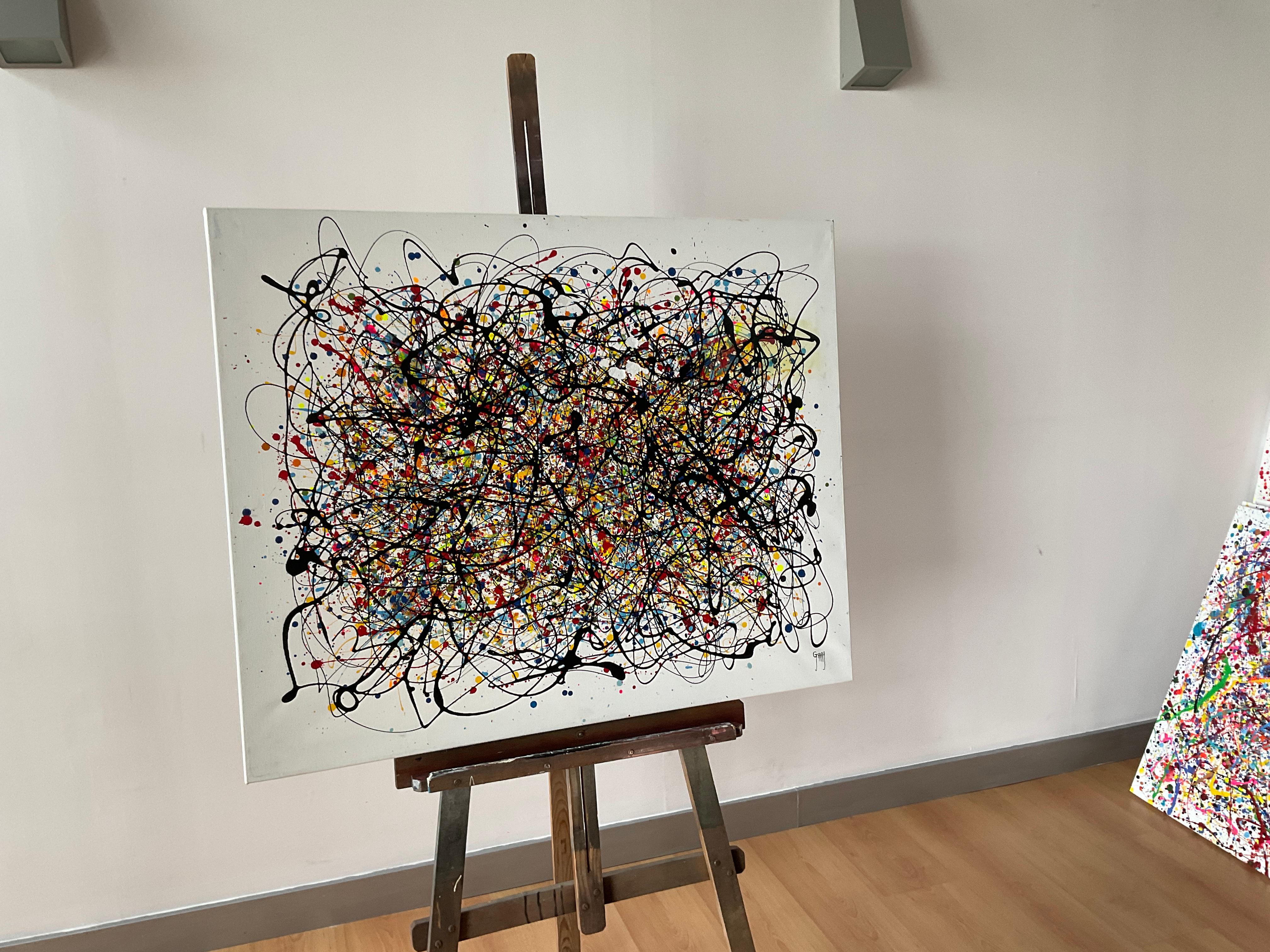 Color en negro - Painting Expresionismo abstracto de Juan Jose Garay