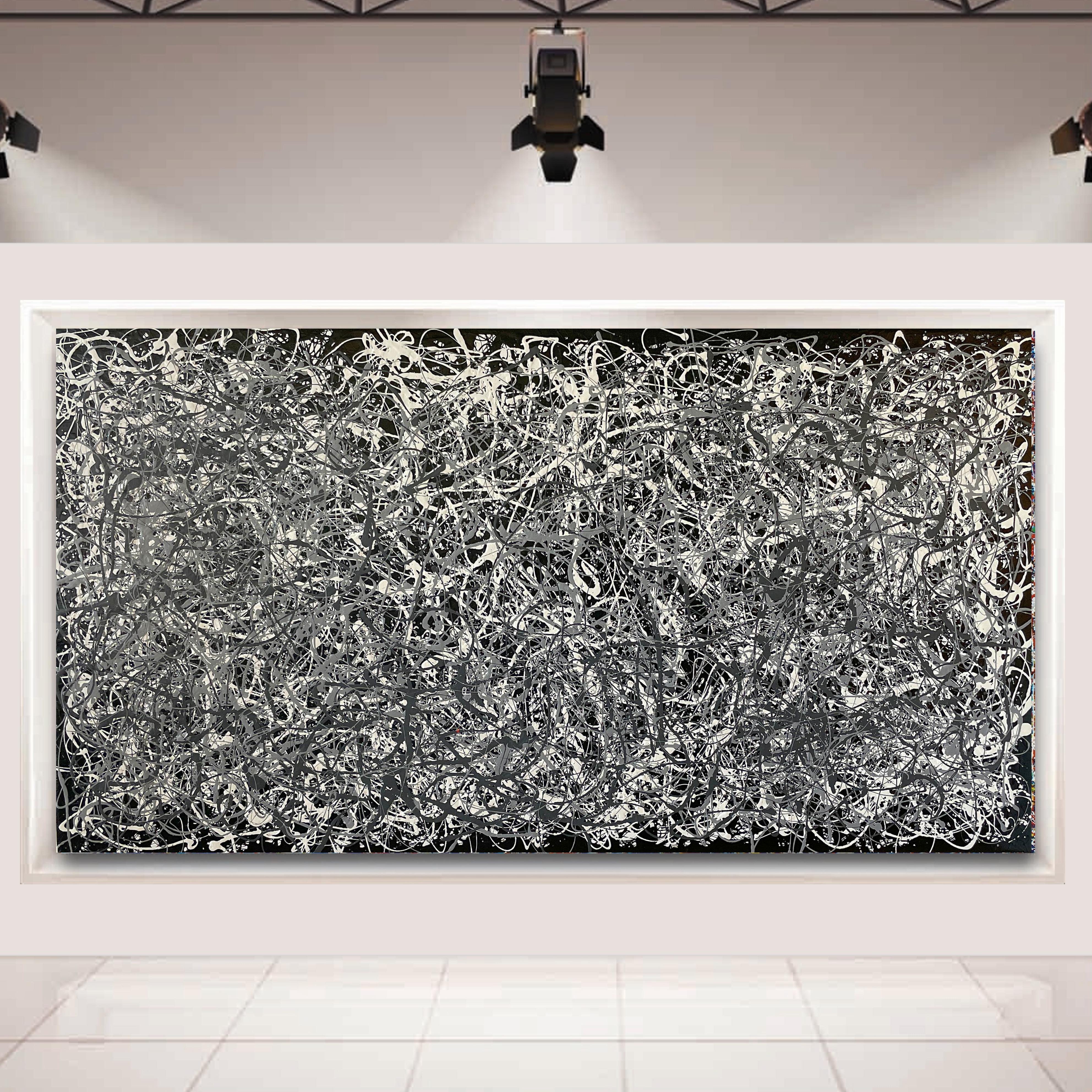 Dance of Shadows - Gray Interior Painting by Juan Jose Garay