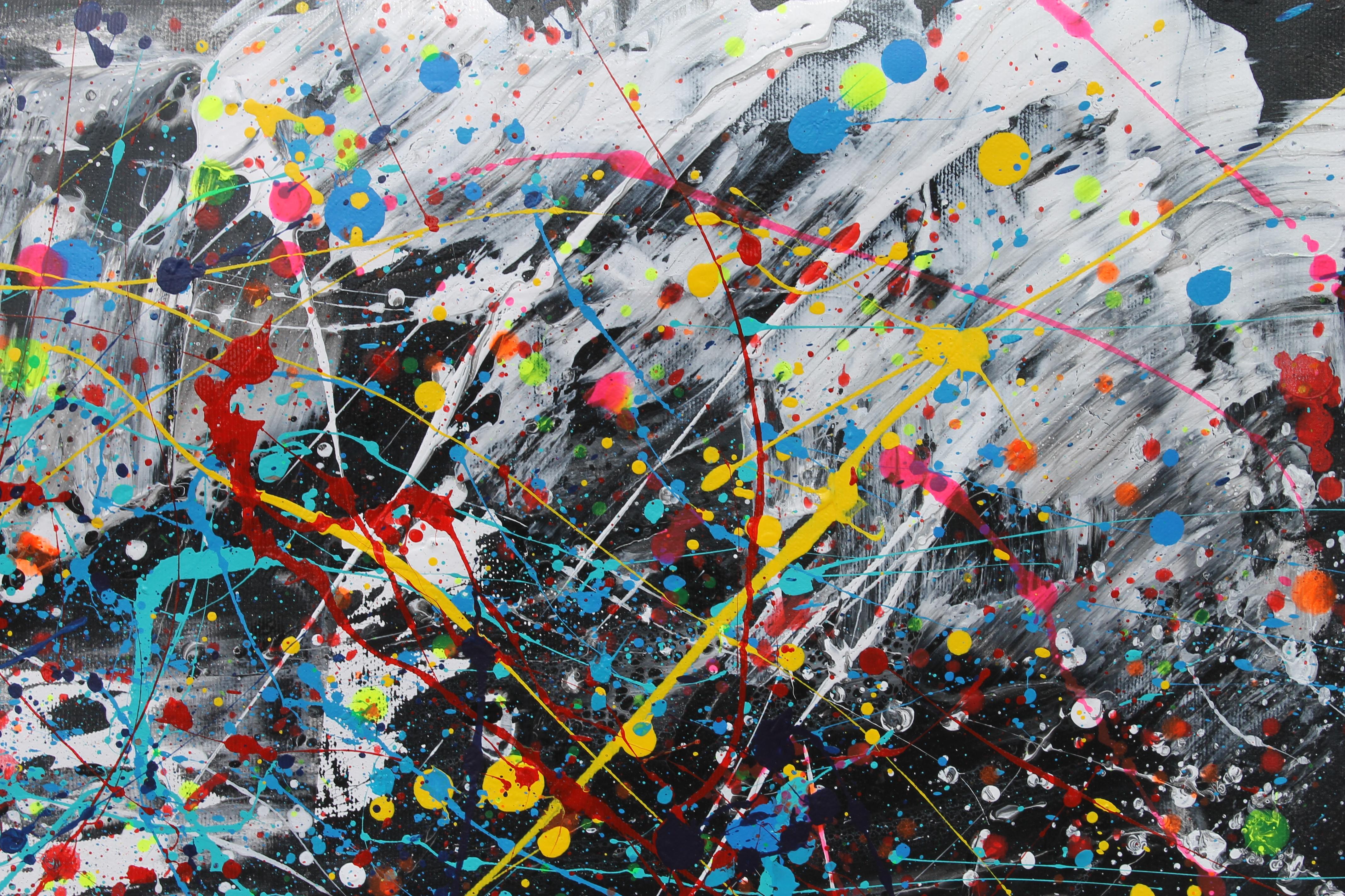 Darksense - Abstract Painting Negro de Juan Jose Garay