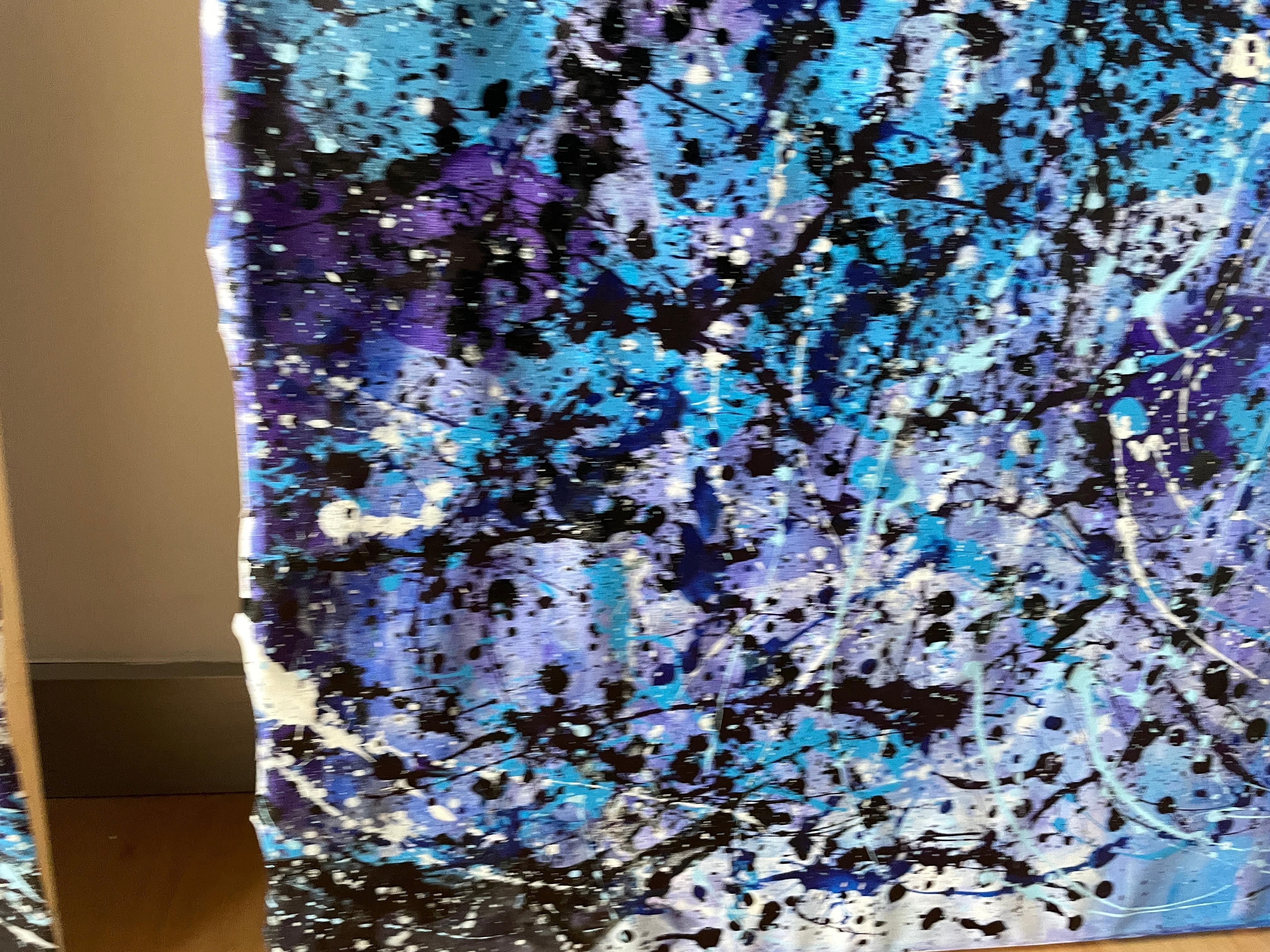 Diptych-Cascades of Eternal Blue For Sale 13