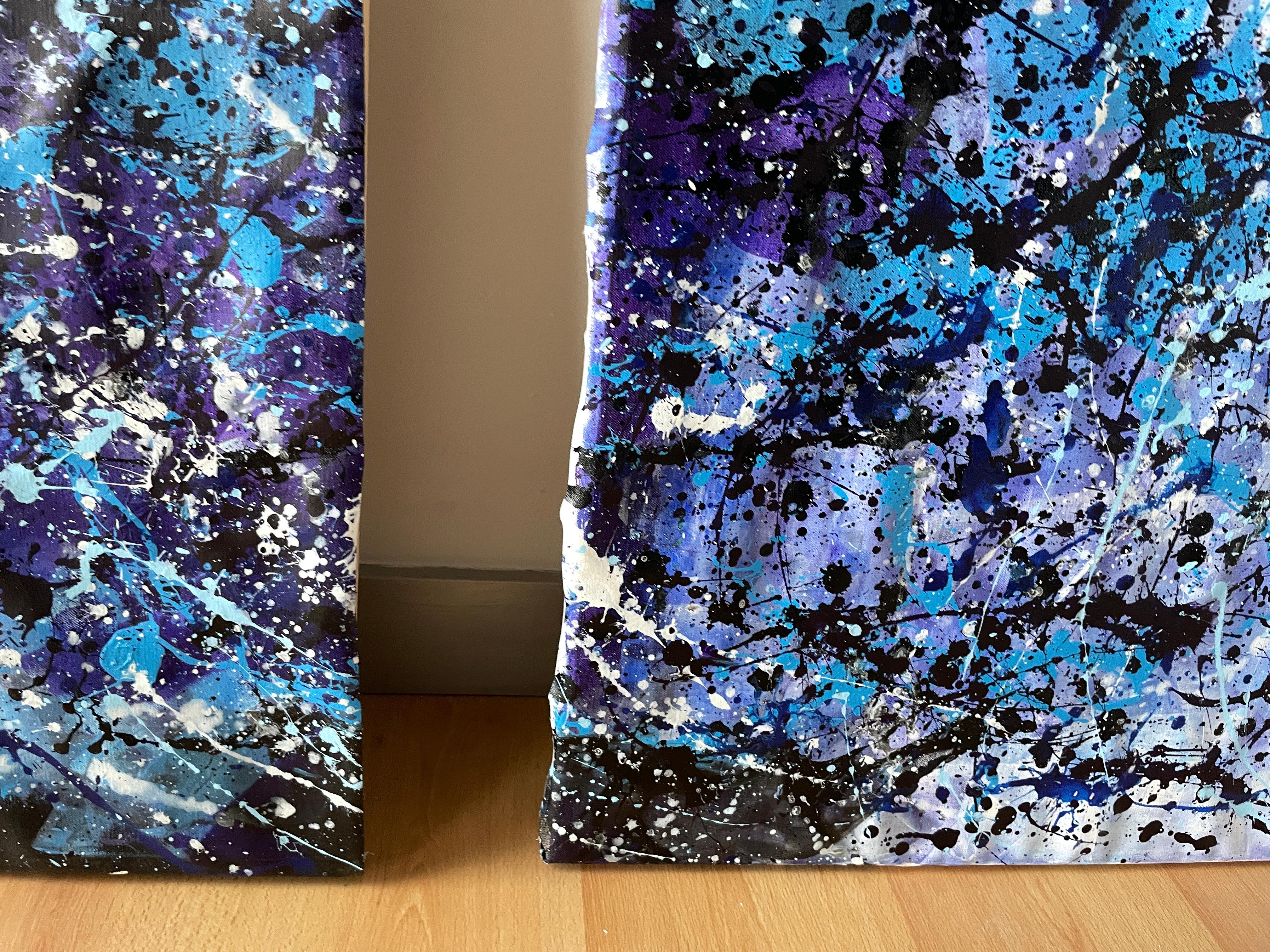 Diptych-Cascades of Eternal Blue For Sale 14