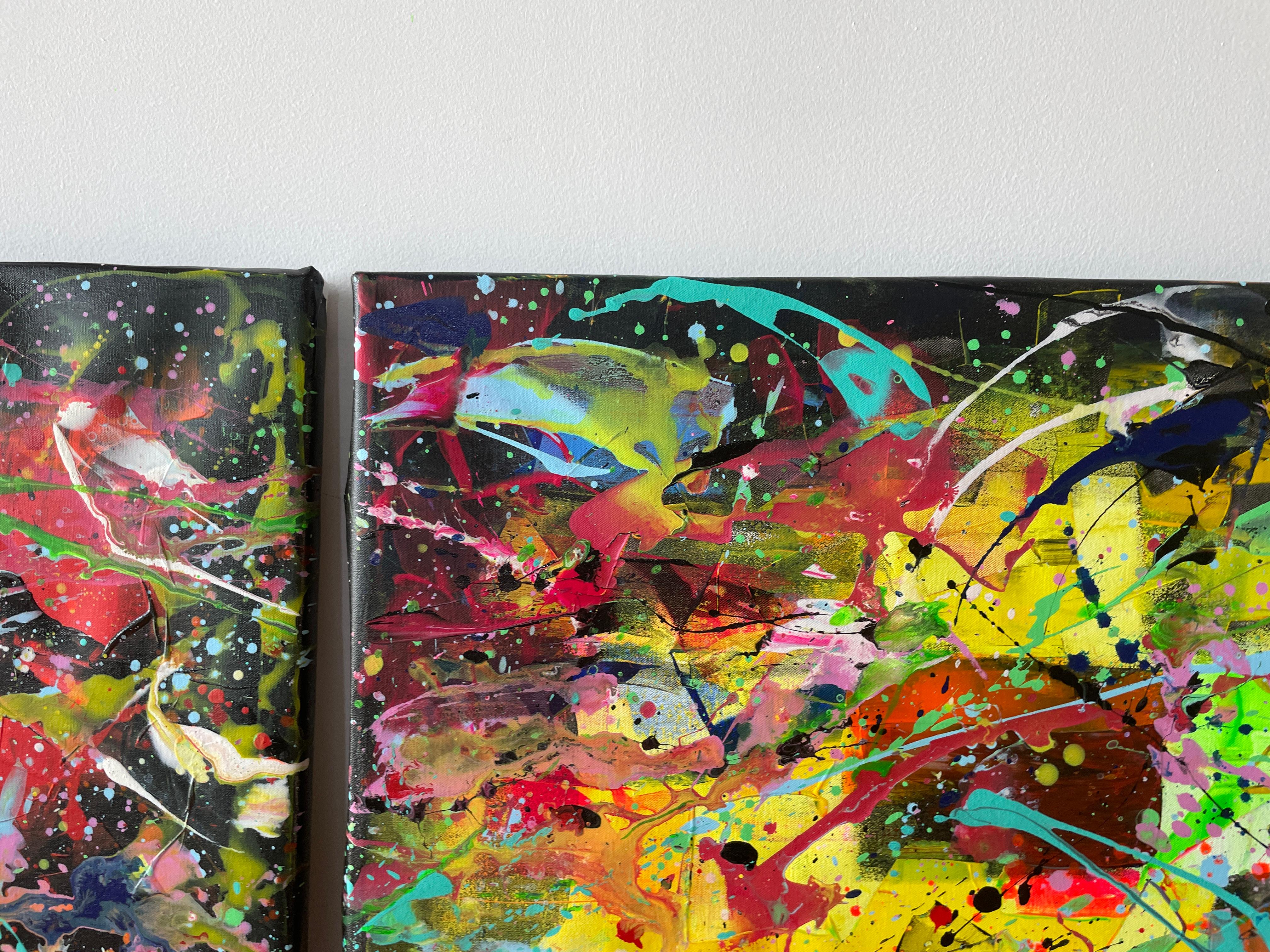 Diptych-Columinescence in Chromatic Fusion For Sale 5