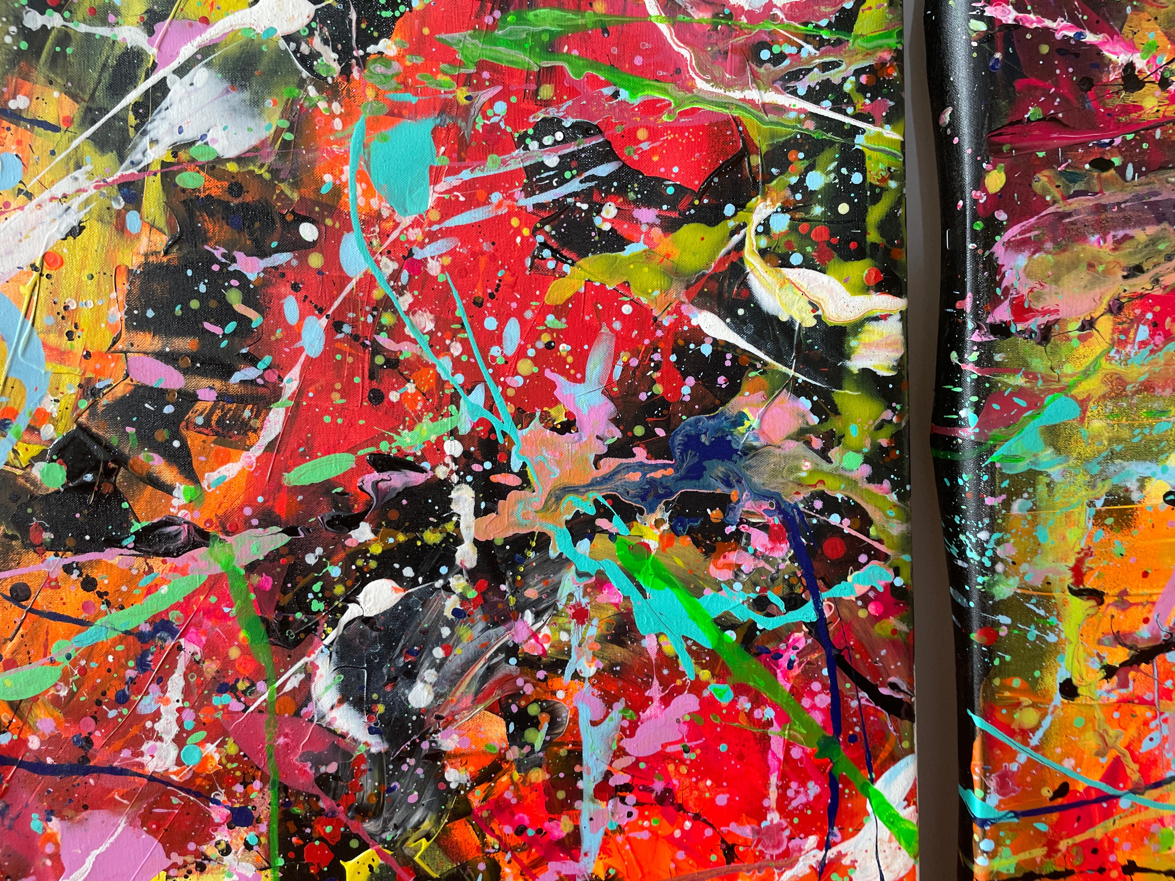Diptych-Columinescence in Chromatic Fusion For Sale 7