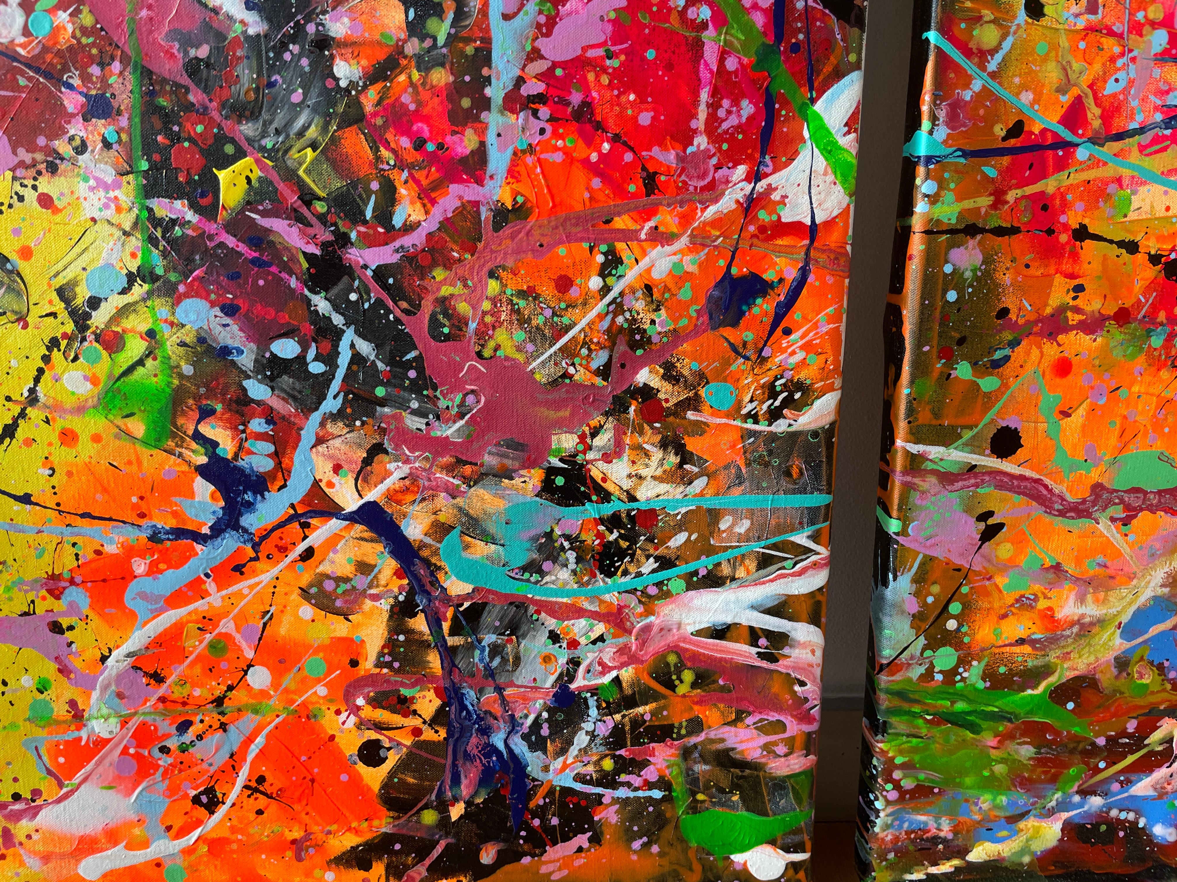 Diptych-Columinescence in Chromatic Fusion For Sale 10