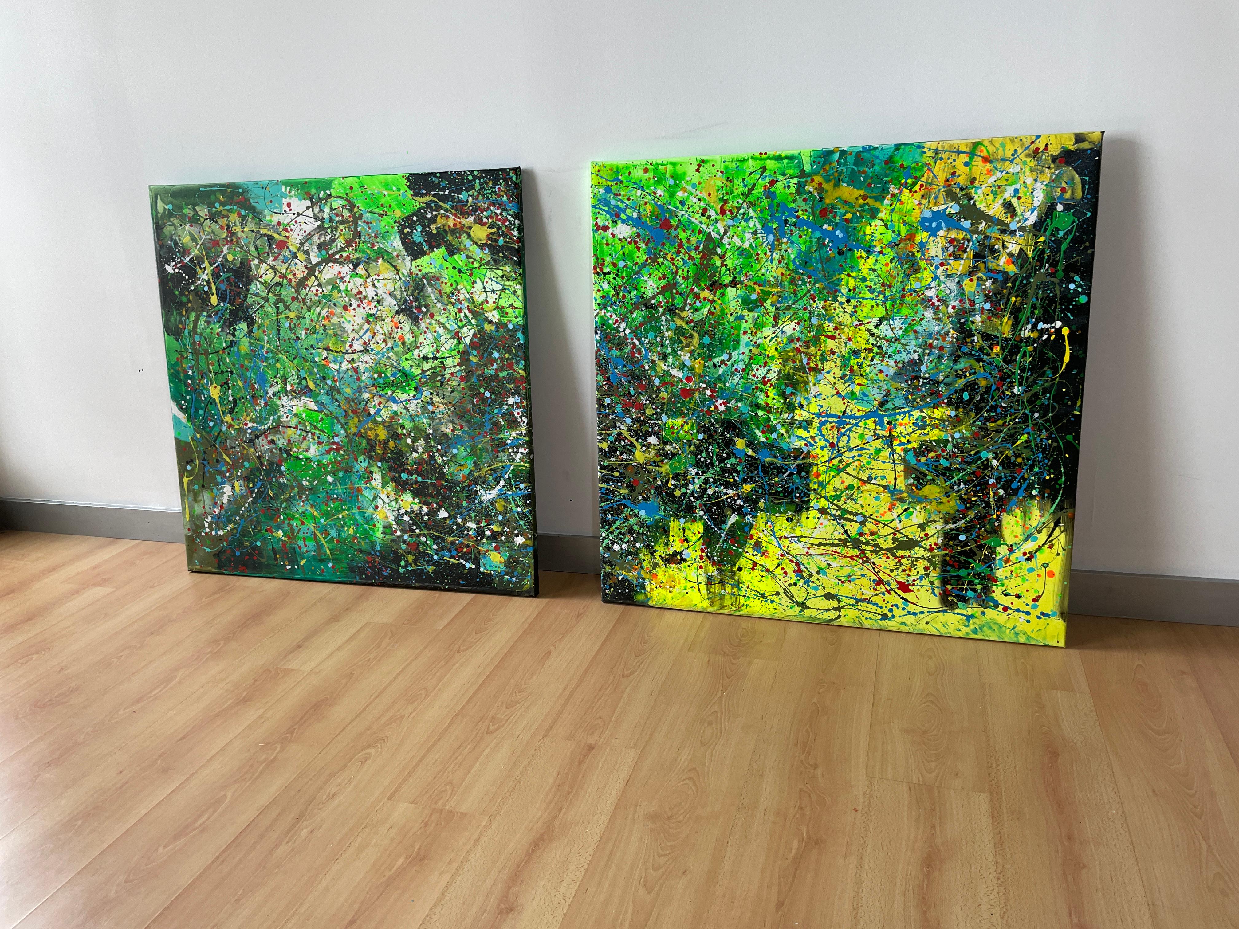 Diptych-Emerald Ethereal For Sale 6