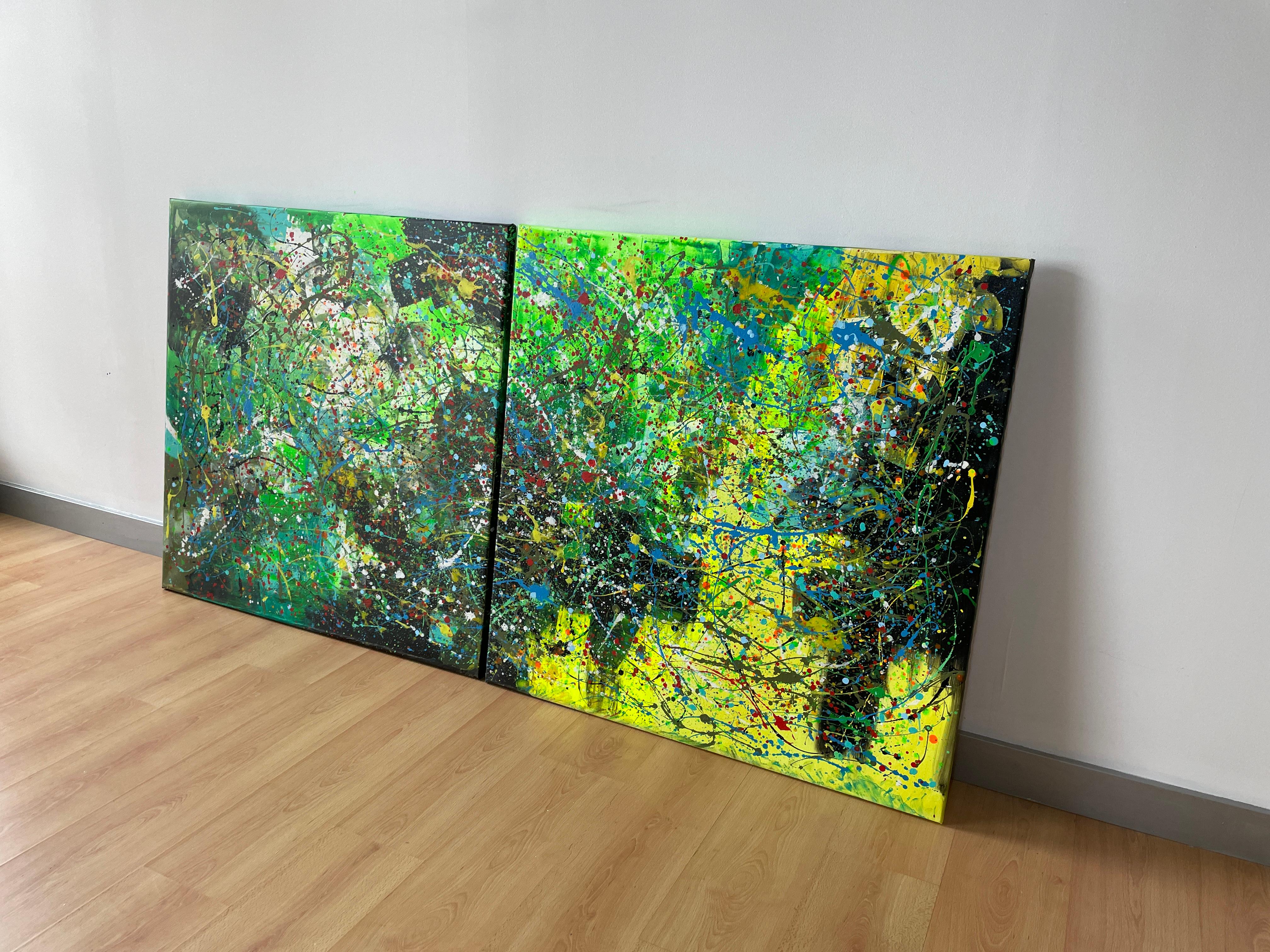 Diptych-Emerald Ethereal For Sale 3