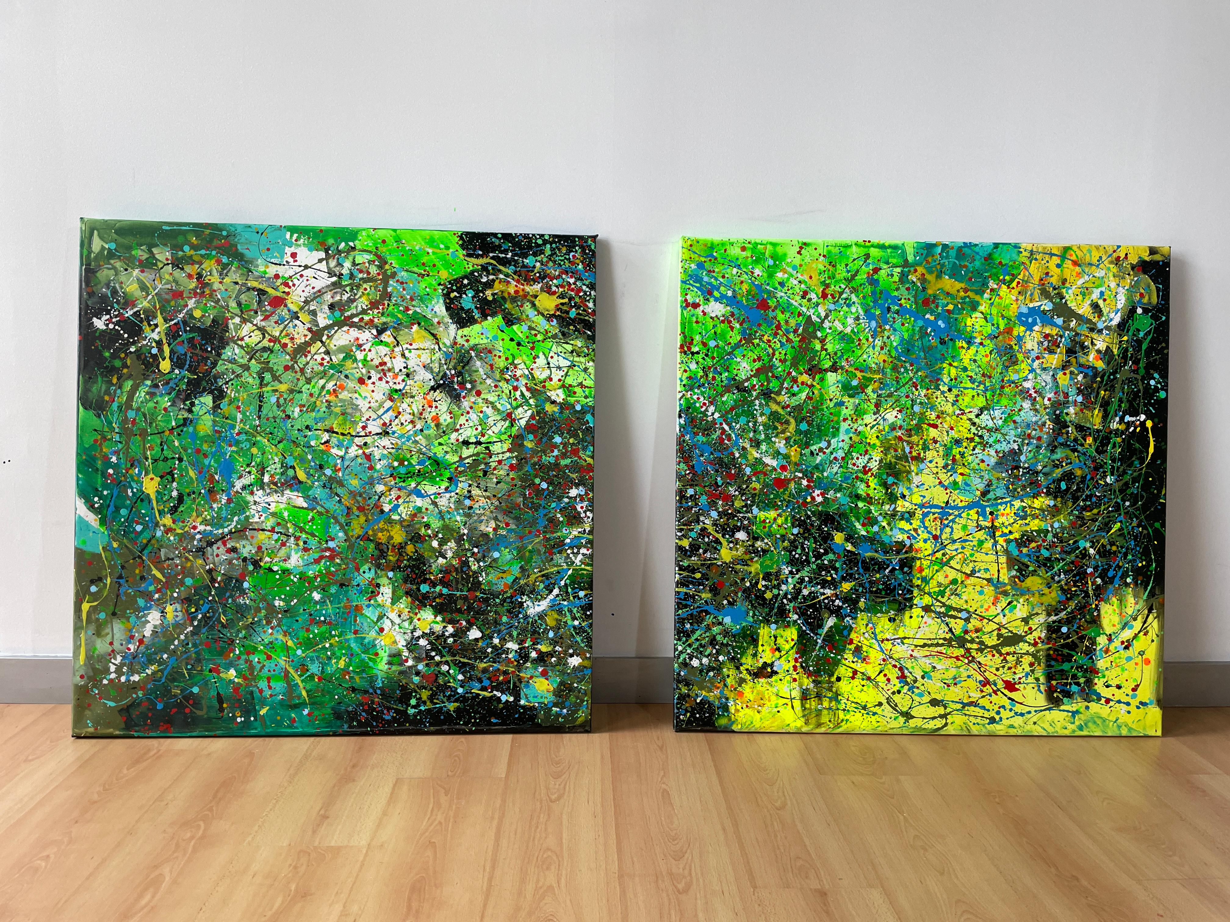 Diptych-Emerald Ethereal For Sale 4