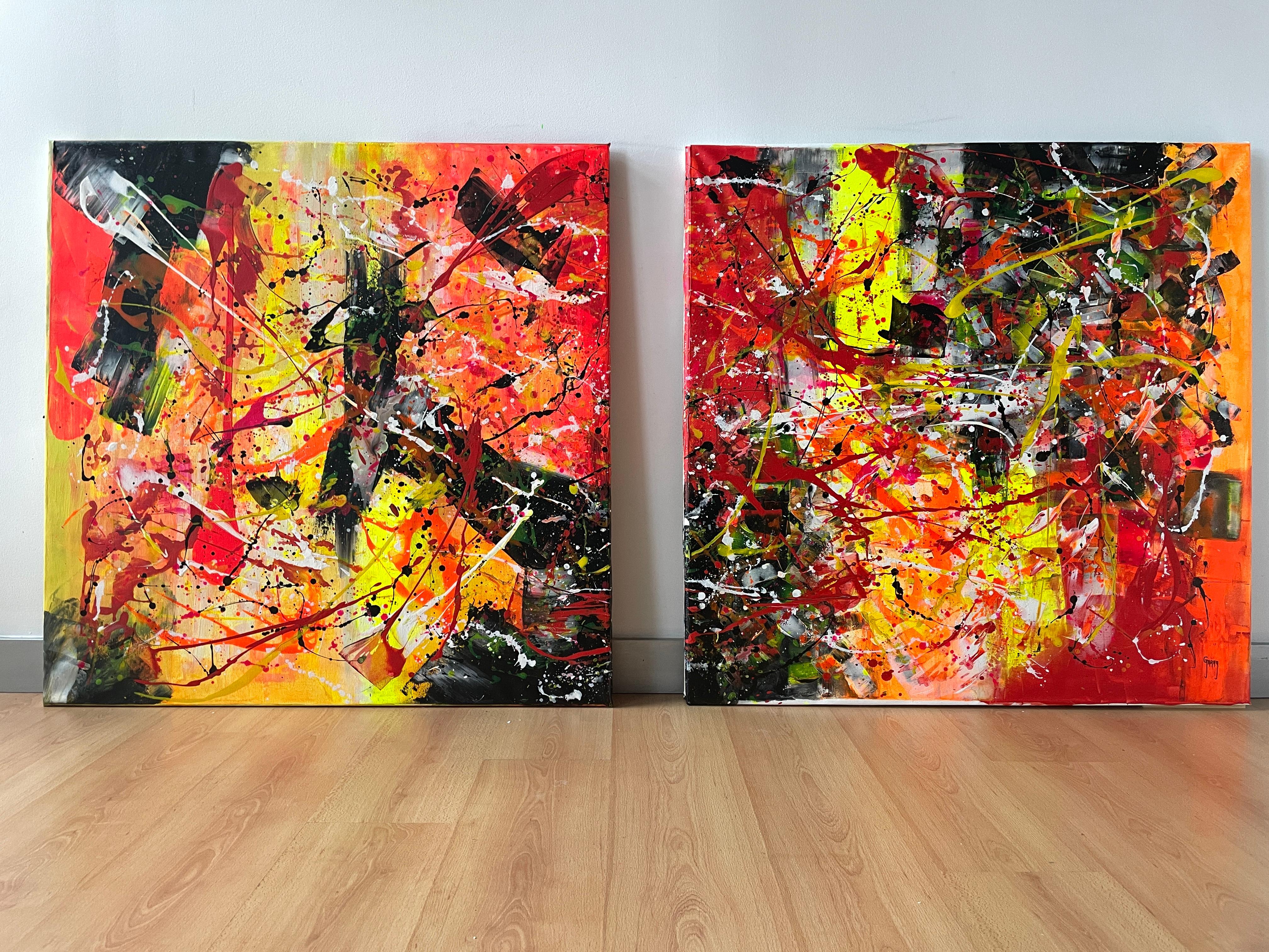 Diptych-Fire in the Dark For Sale 1
