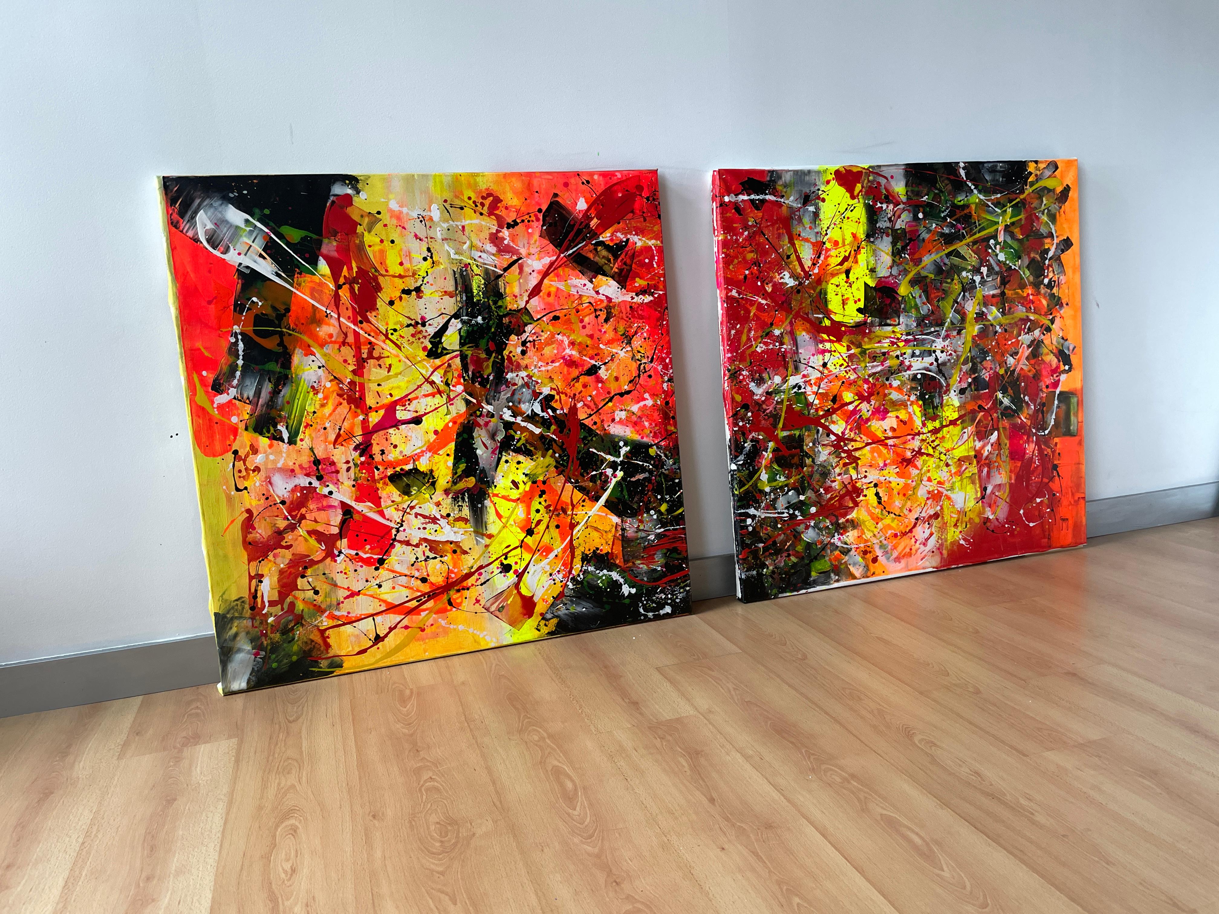 Diptych-Fire in the Dark For Sale 2