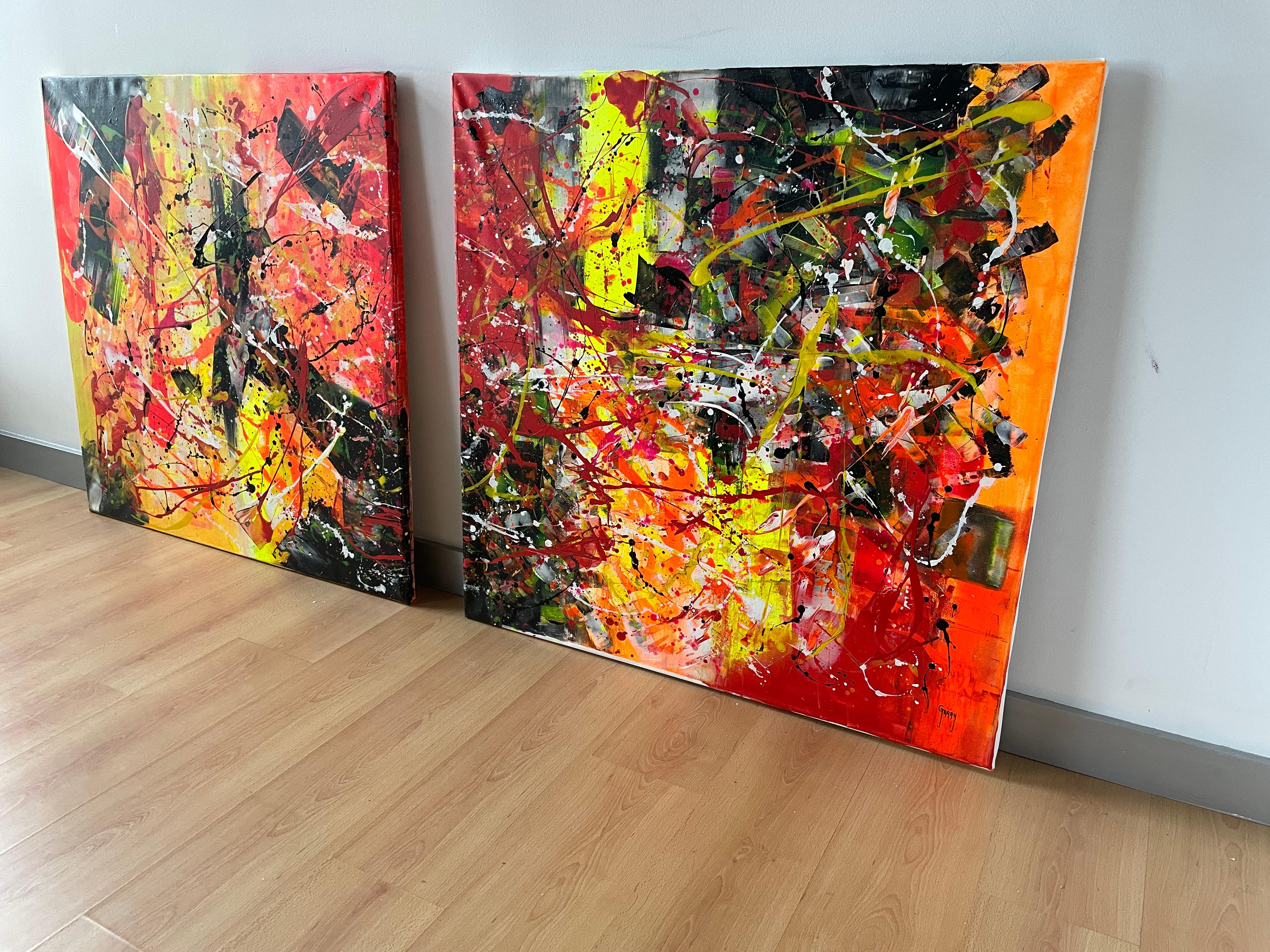 Diptych-Fire in the Dark For Sale 3