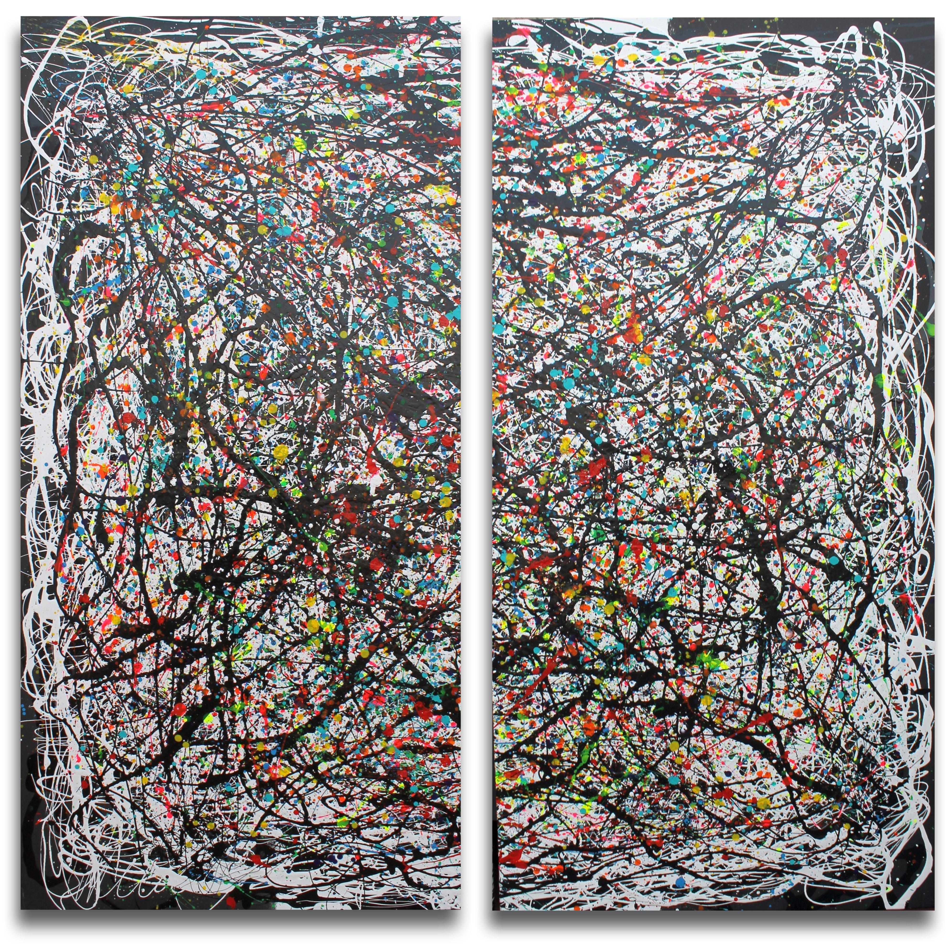 Juan Jose Garay Interior Painting – Diptychon-Paralellen-Welten