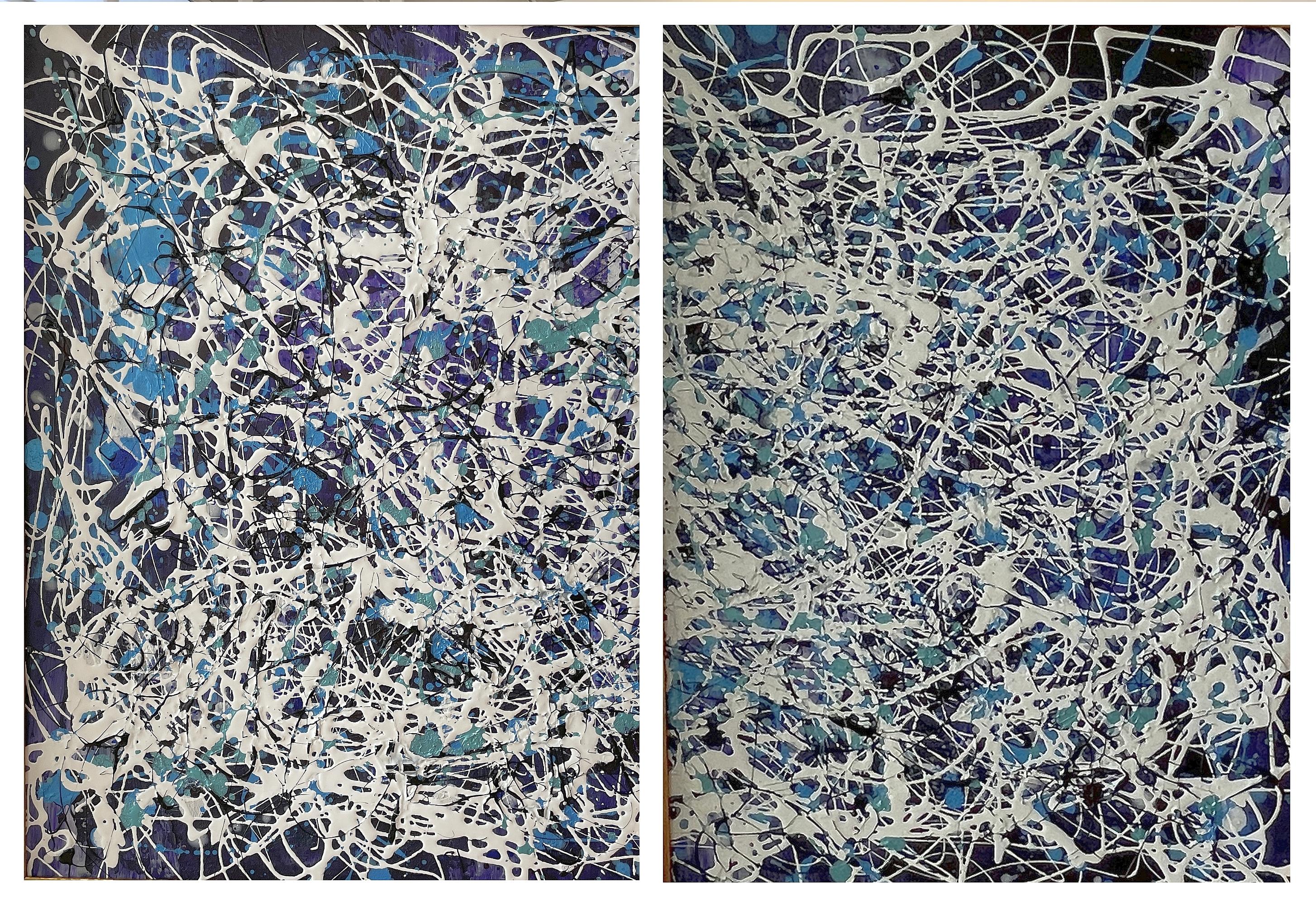 Doppio Zero - Dittico - Abstract Painting Marrone di Juan Jose Garay