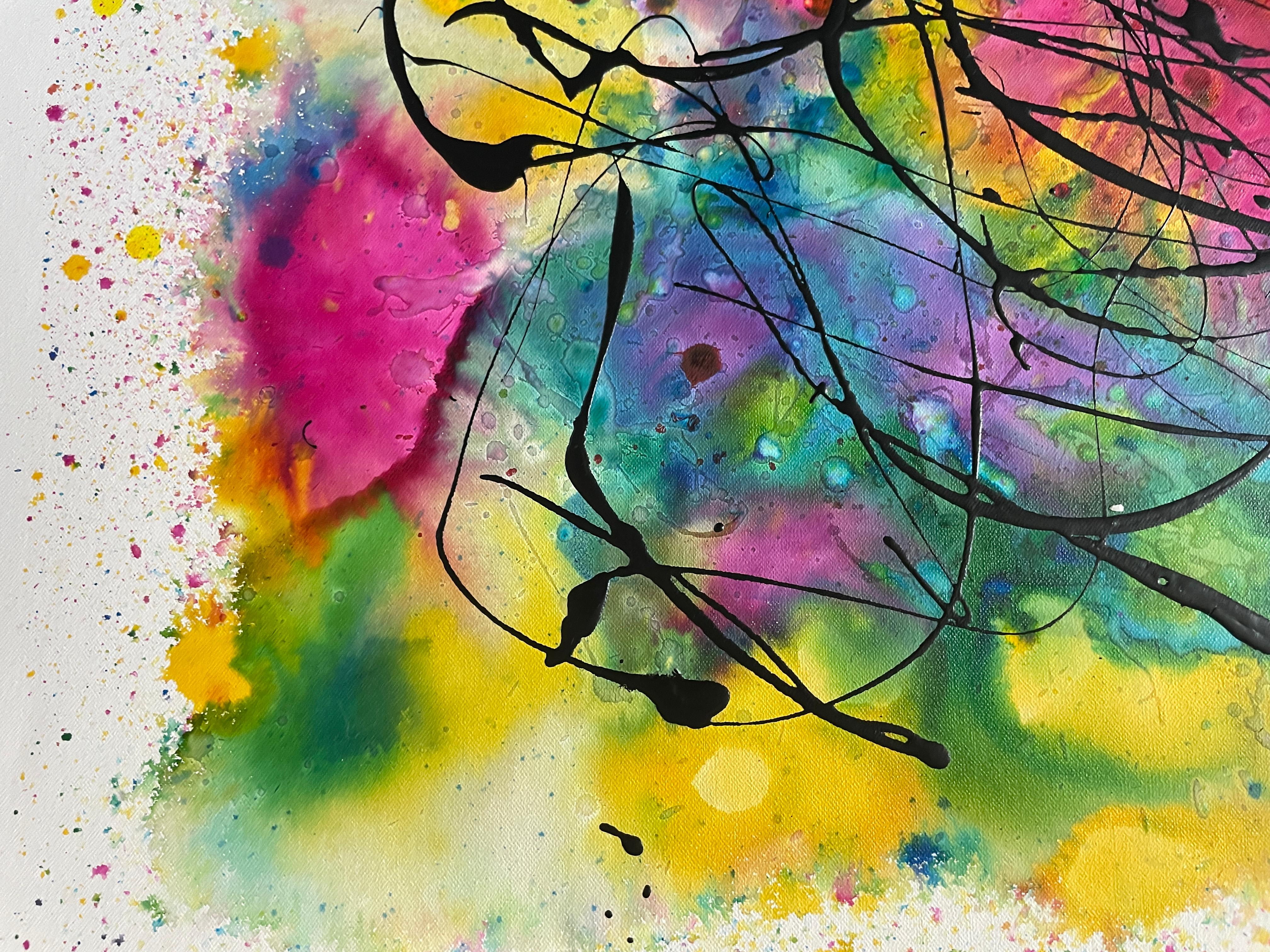 Echi dell'arcobaleno - Painting Espressionismo astratto di Juan Jose Garay