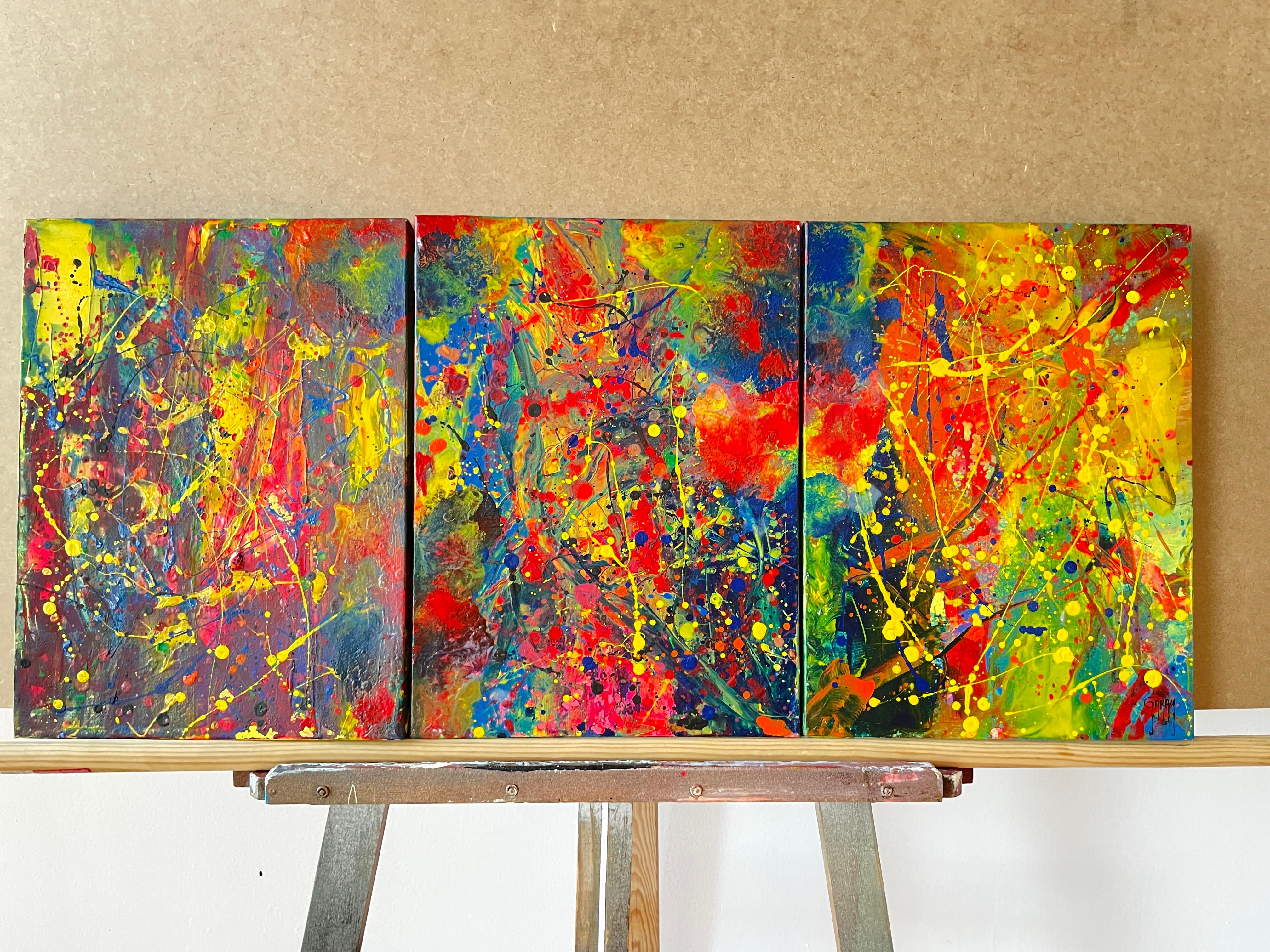 Tríptico de la Paz Ecos del Tiempo - Painting de Juan Jose Garay