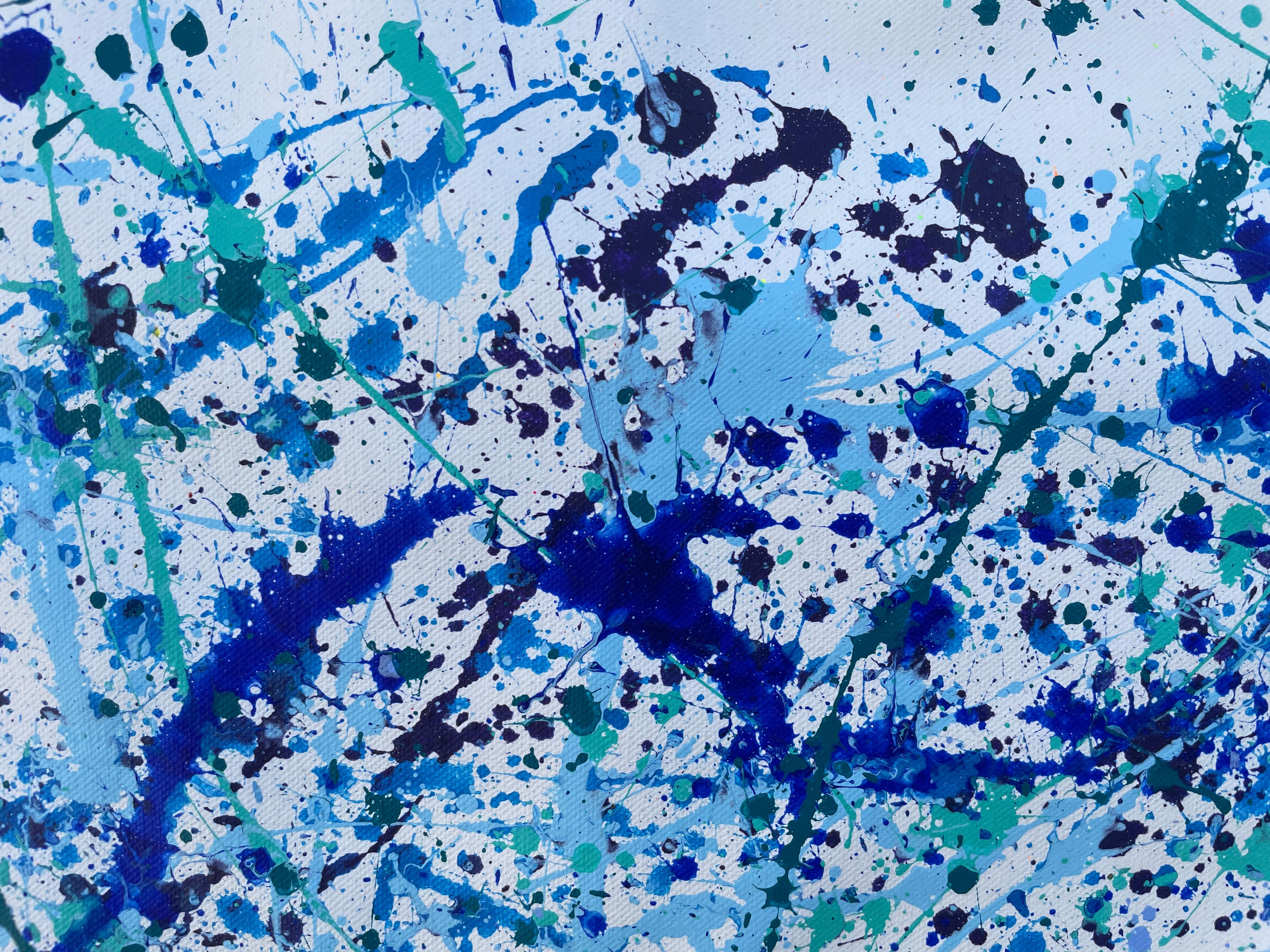 Ecstasy en bleu - Expressionnisme abstrait Painting par Juan Jose Garay
