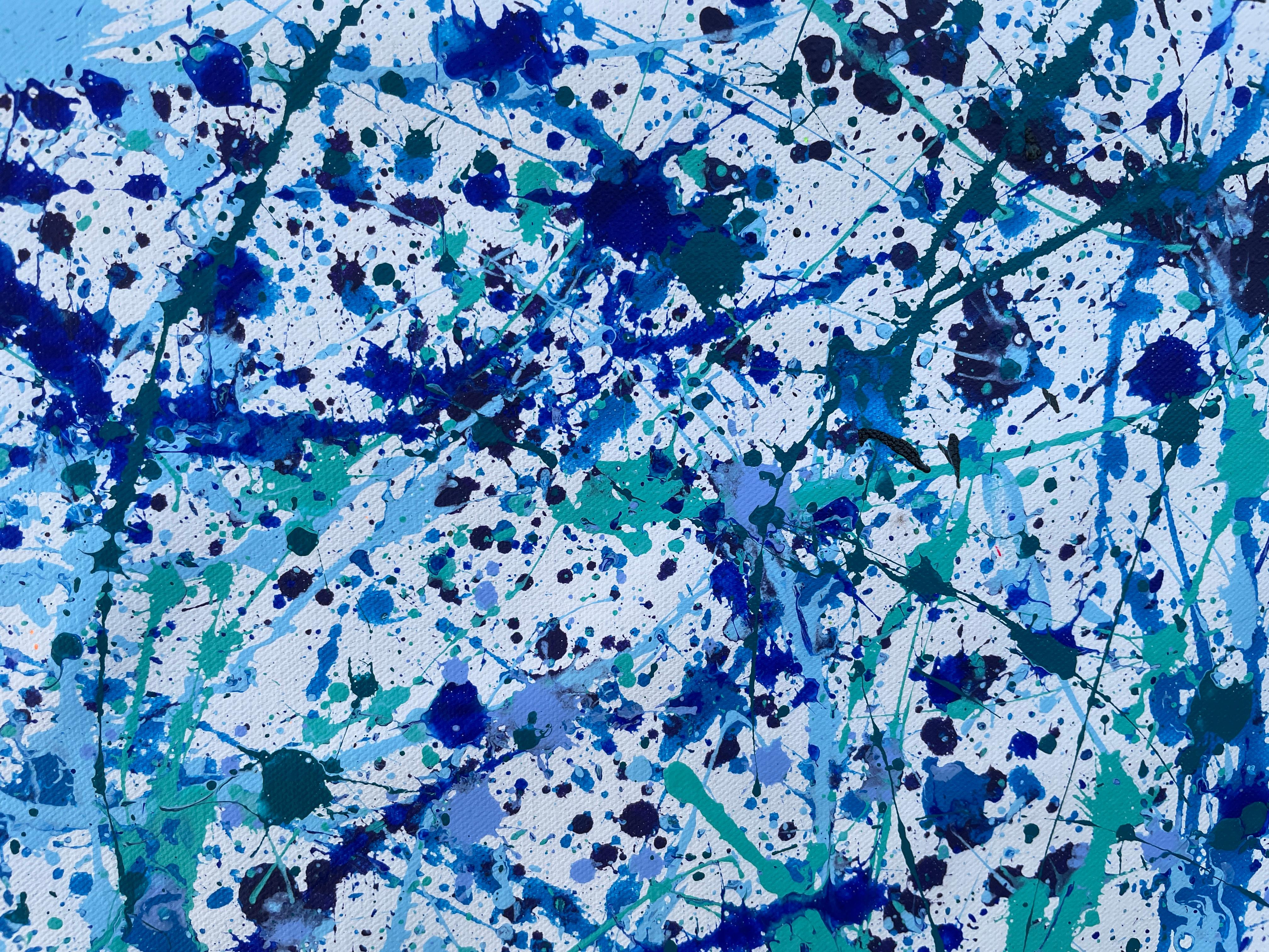 La peinture est une explosion d'énergie et de mouvement, dominée par des tons rouges vibrants entrelacés de coups de pinceau intenses et d'éclaboussures dynamiques. Dans la technique de l'action painting, l'artiste a laissé la peinture couler