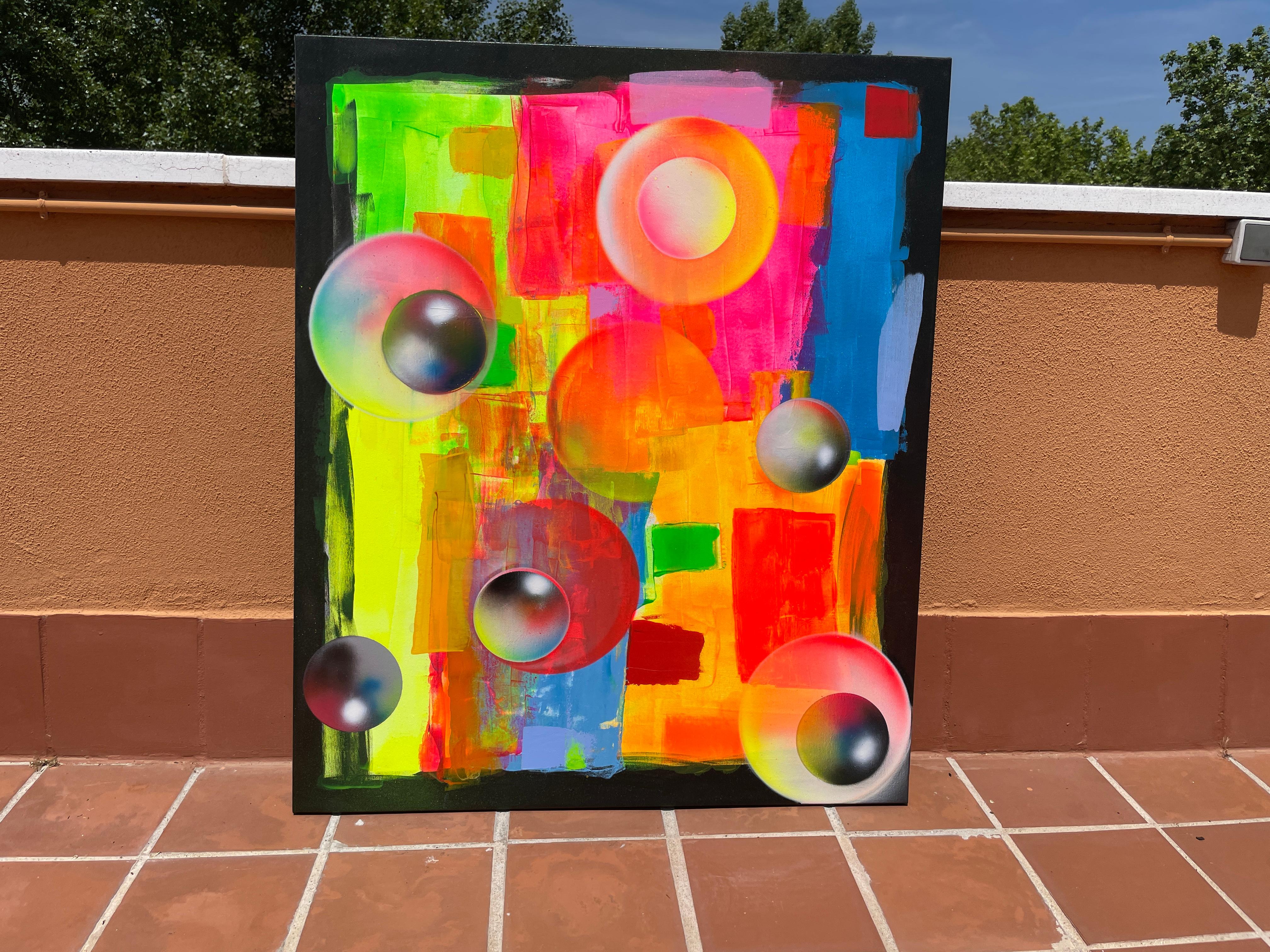 Le son de l'invisible - Expressionnisme abstrait Painting par Juan Jose Garay