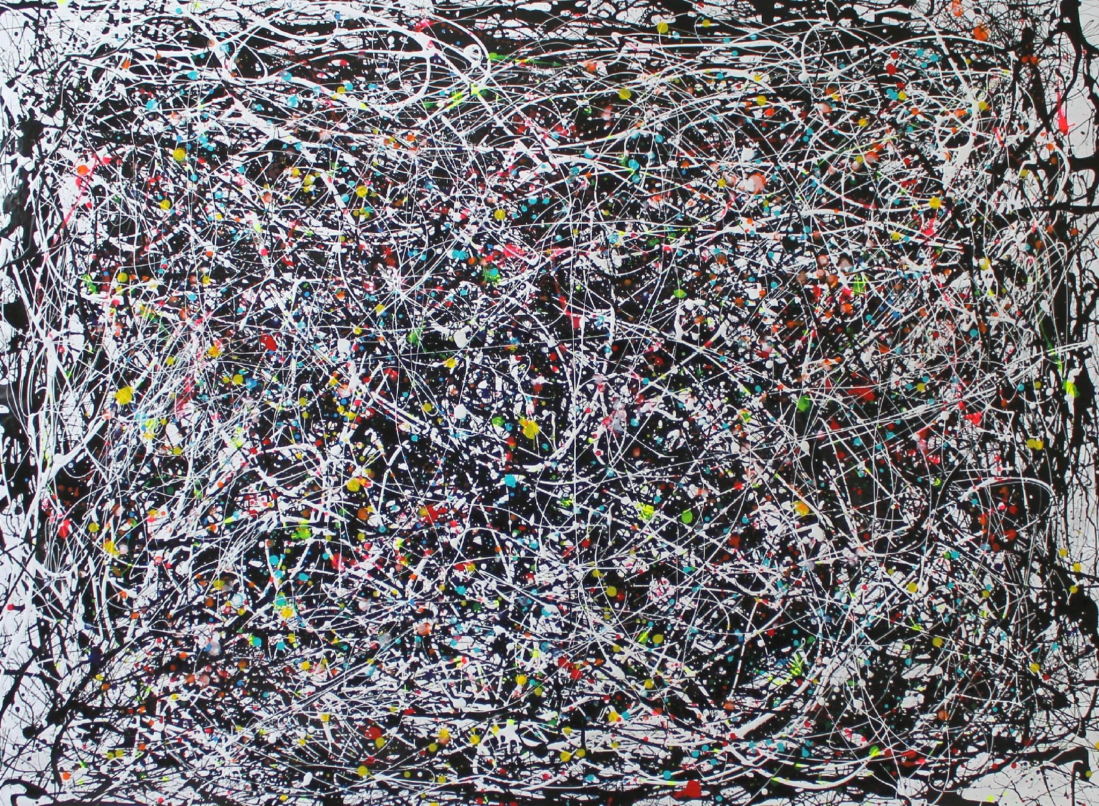 Acrilico e smalto su tela

La danza dei colori genera una scena di grande bellezza. La forza del movimento e le forme create con i suoi colori trasmettono un sogno verso realtà che toccano i sentimenti più profondi dello spettatore.

L'opera