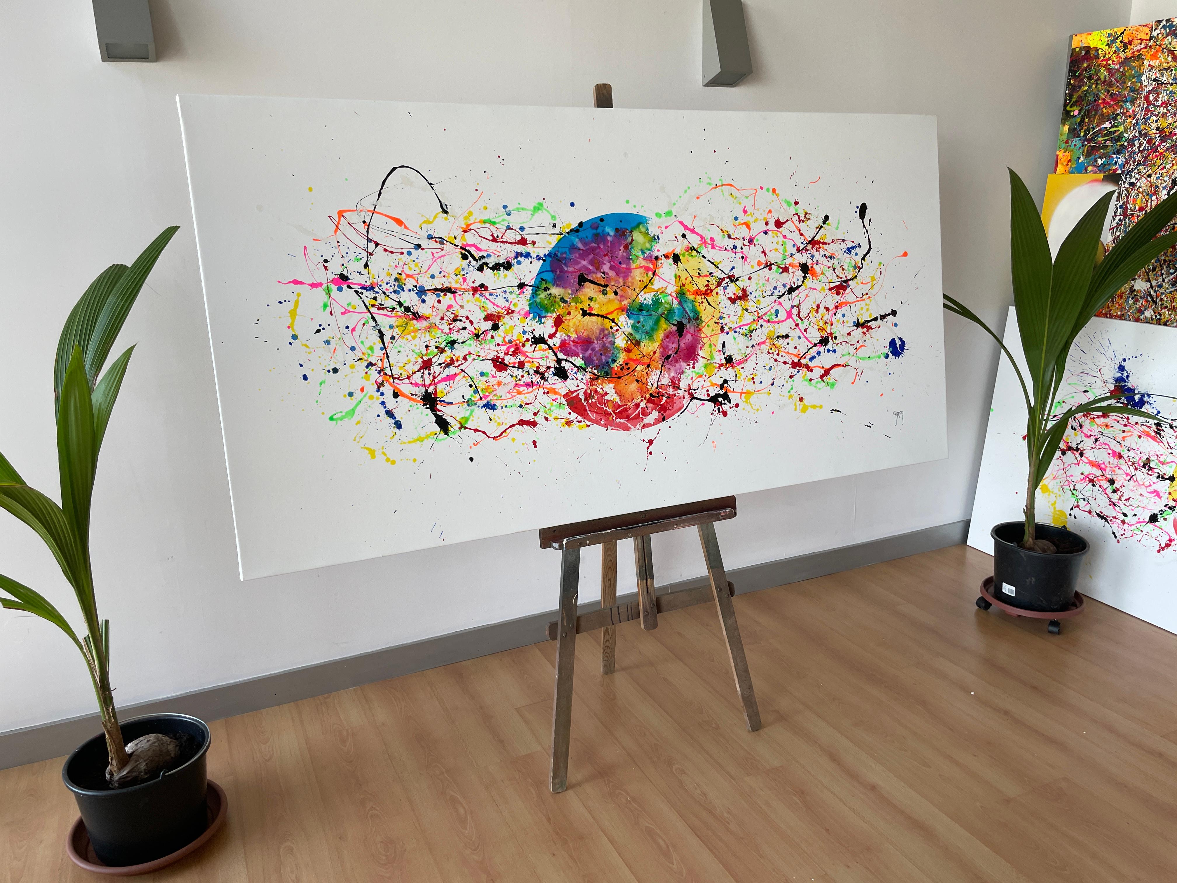 Colore Silenzio Esplosivo - Painting Espressionismo astratto di Juan Jose Garay