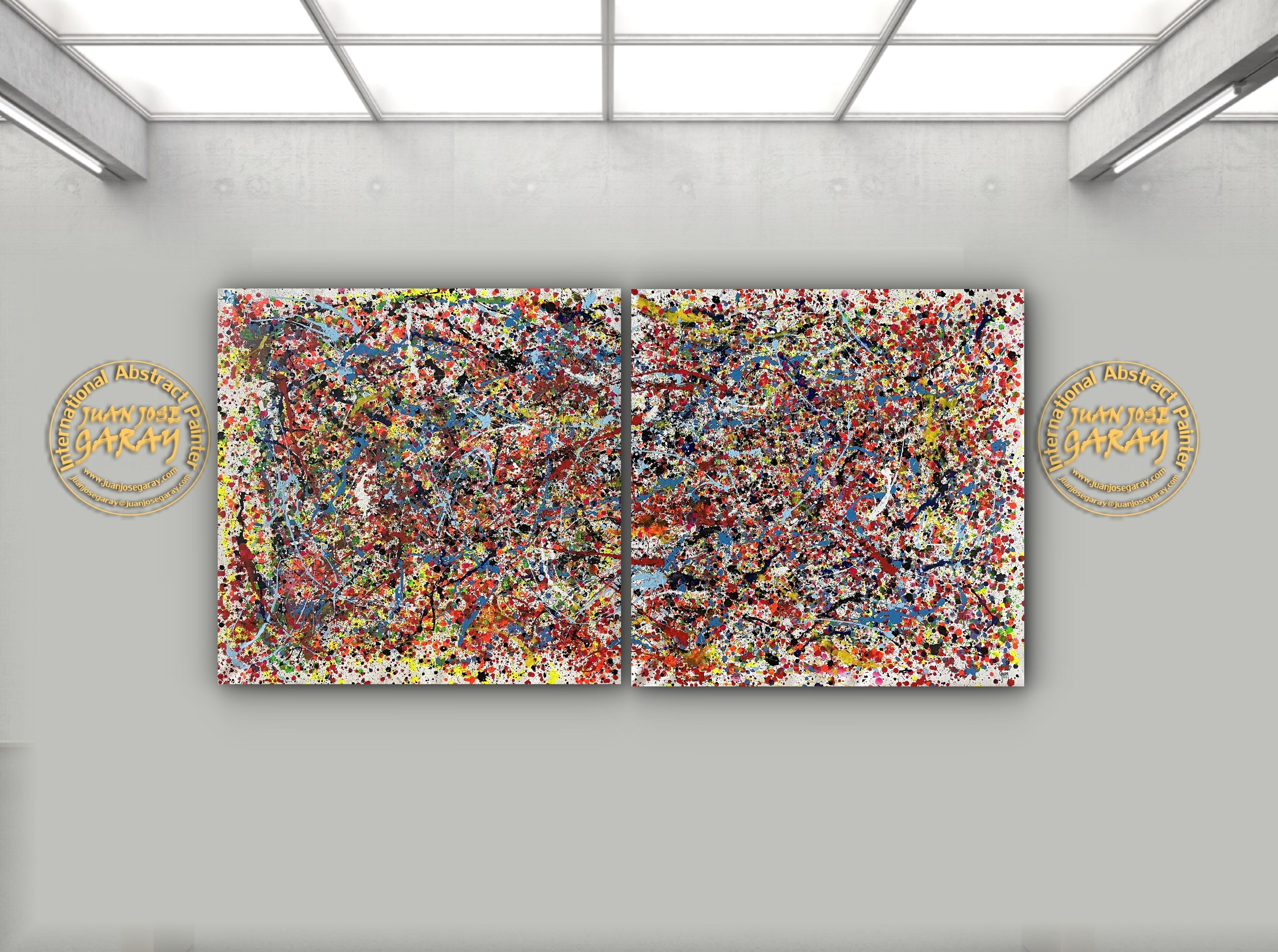 Flammes de l'âme - Marron Interior Painting par Juan Jose Garay