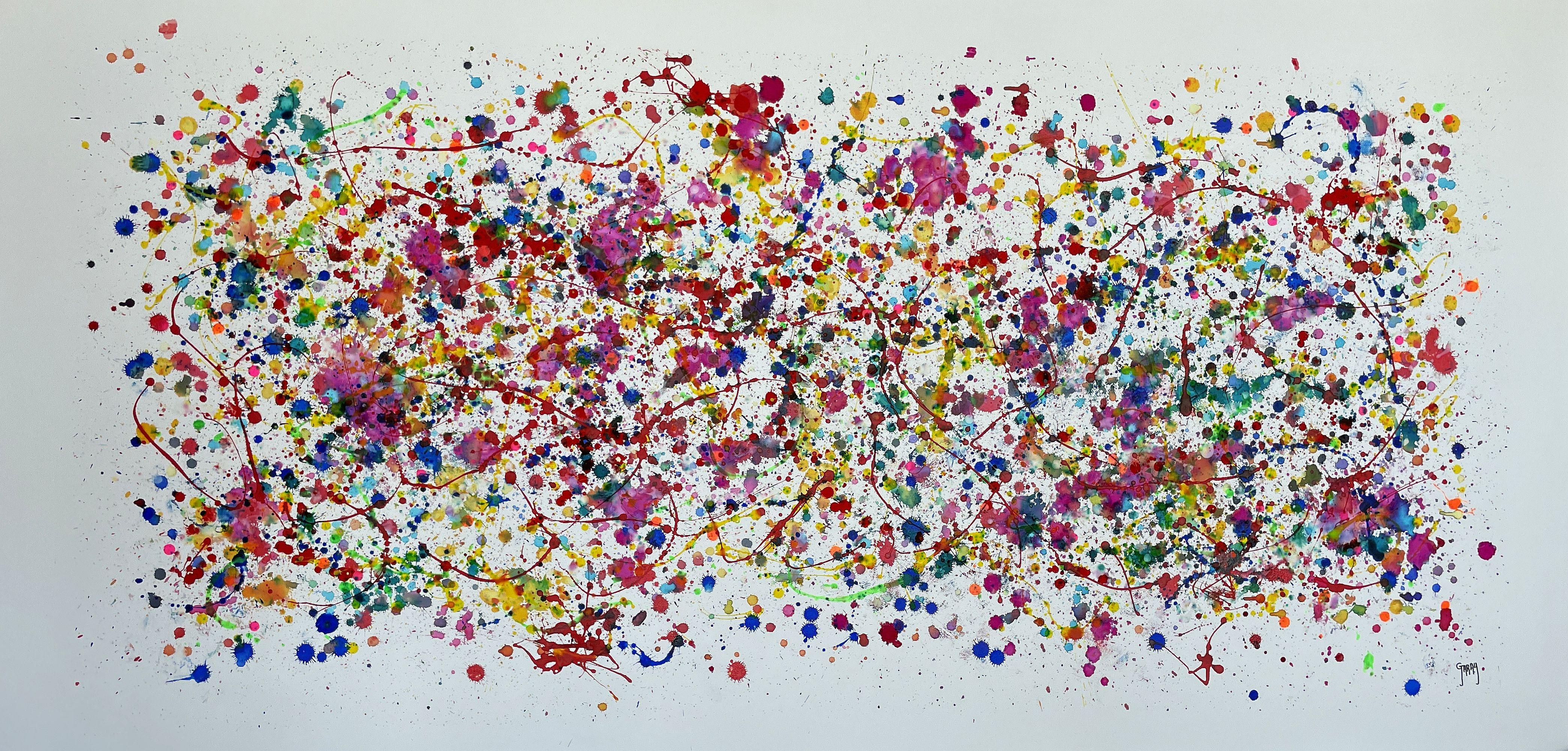 Fragmented Memory - Gris Interior Painting par Juan Jose Garay