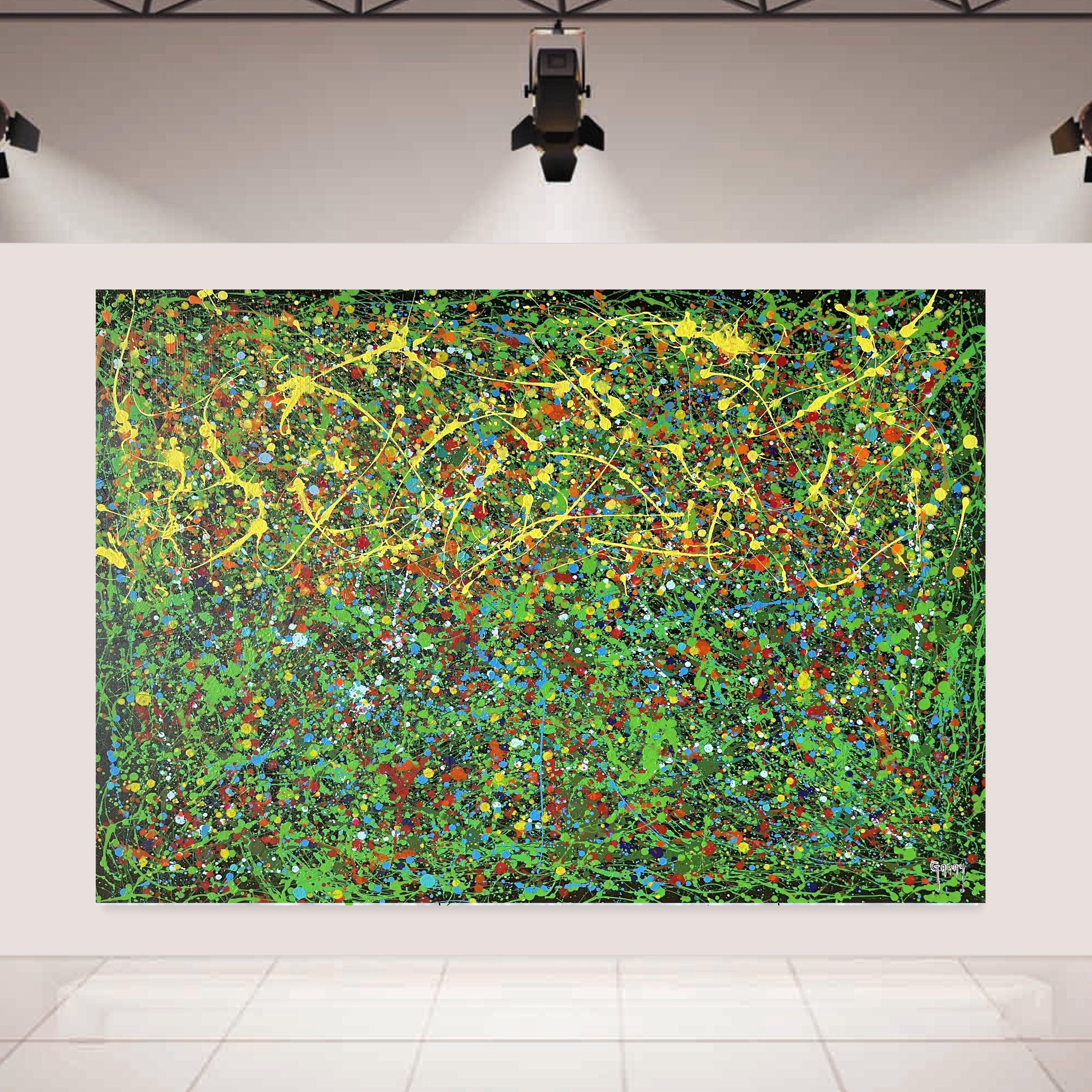 Grün Metaverso (Abstrakter Expressionismus), Painting, von Juan Jose Garay