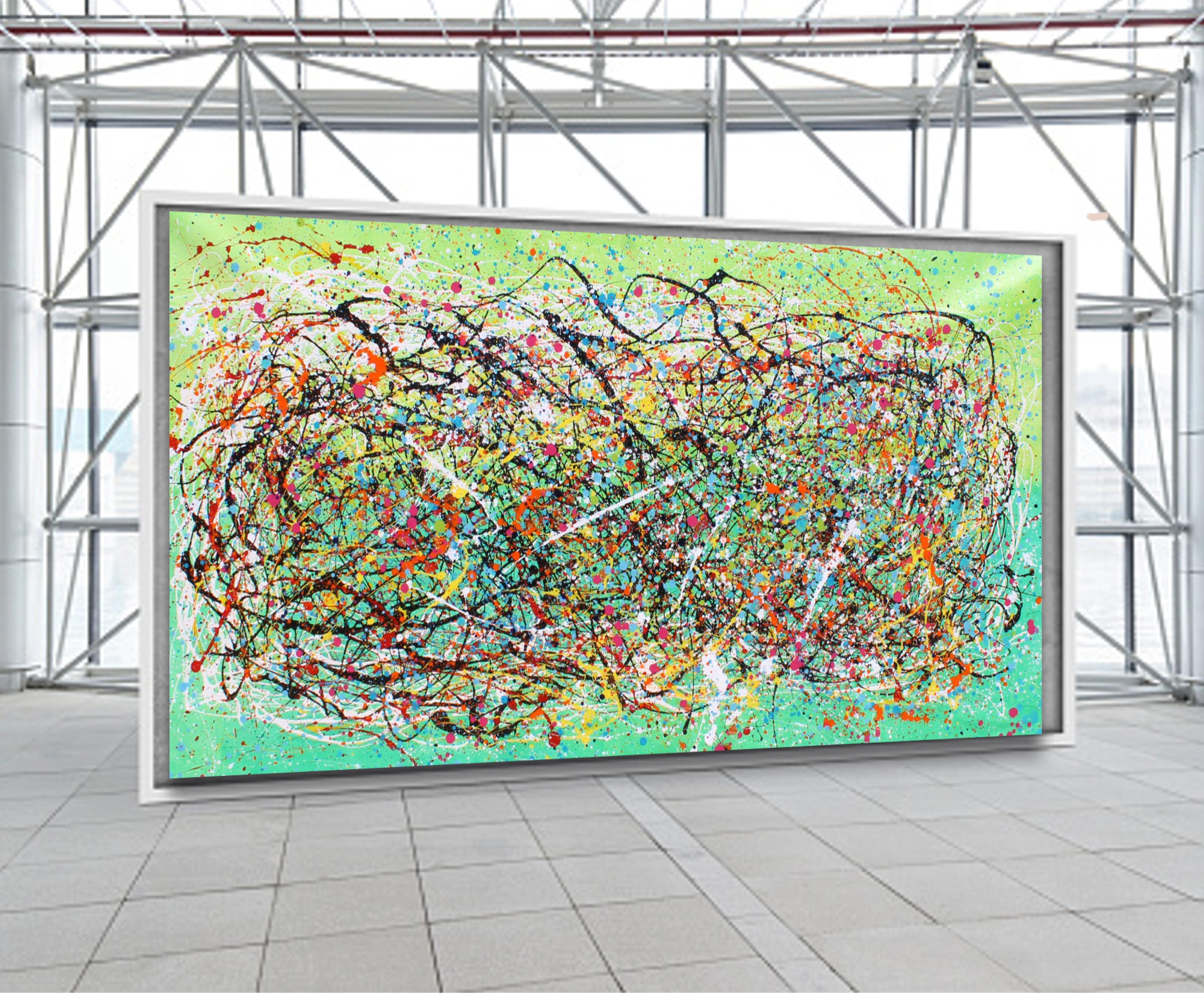 Greene & Greene & Greene - Abstract Painting Verde di Juan Jose Garay