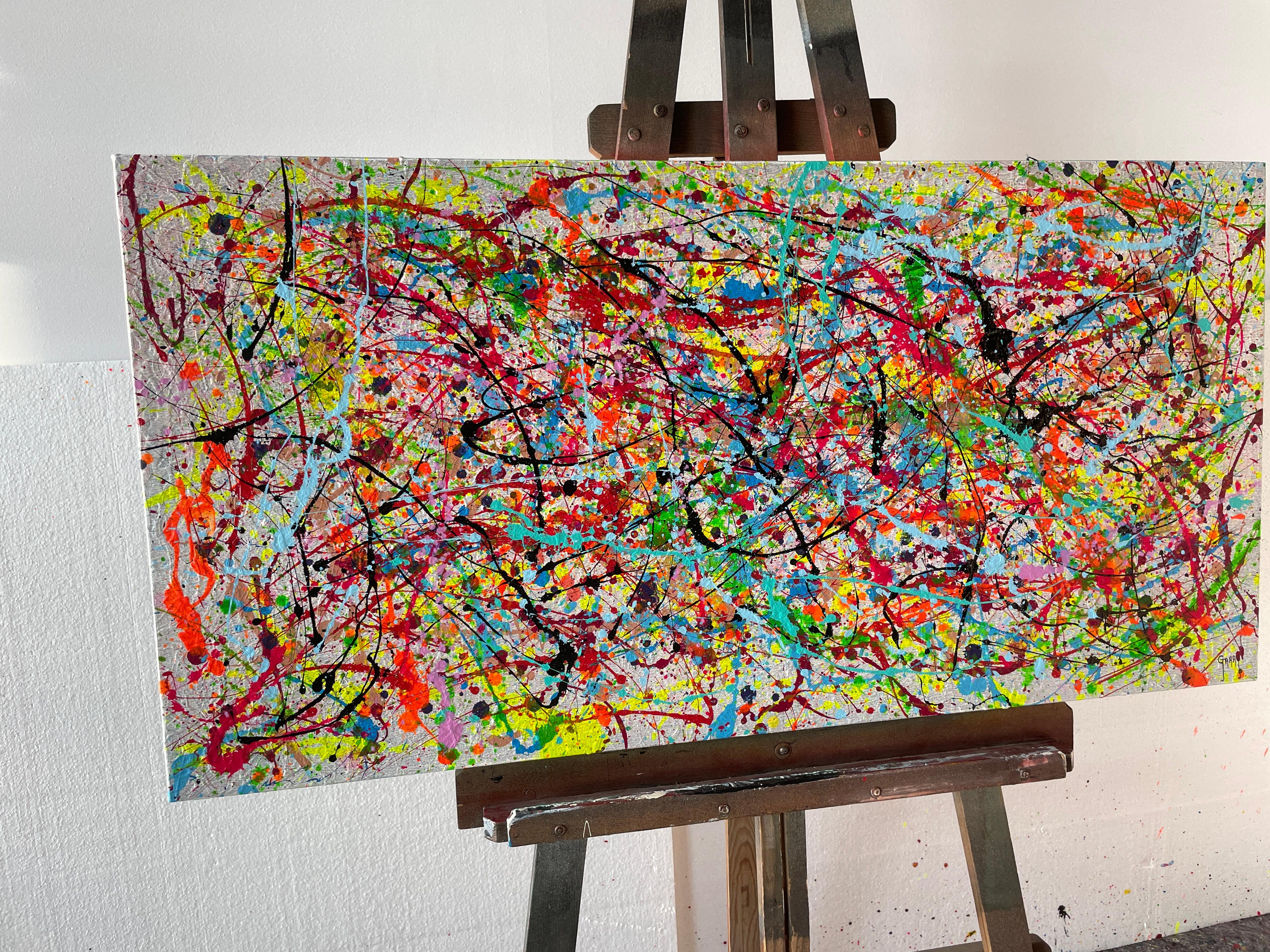 Versteckter Garten 01 (Abstrakter Expressionismus), Painting, von Juan Jose Garay