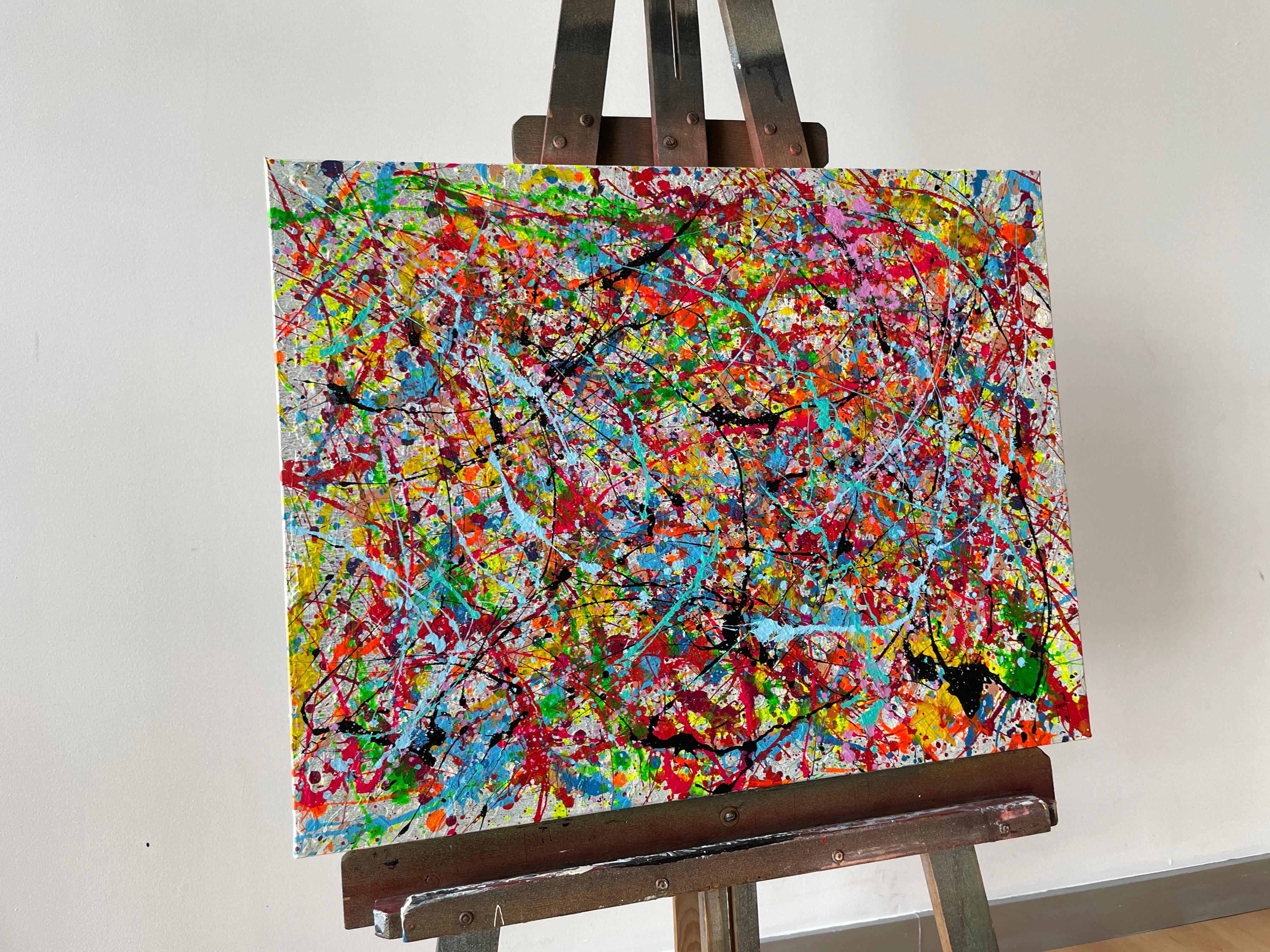 Hidden garden 03 - Abstract Expressionist Painting by Juan Jose Garay