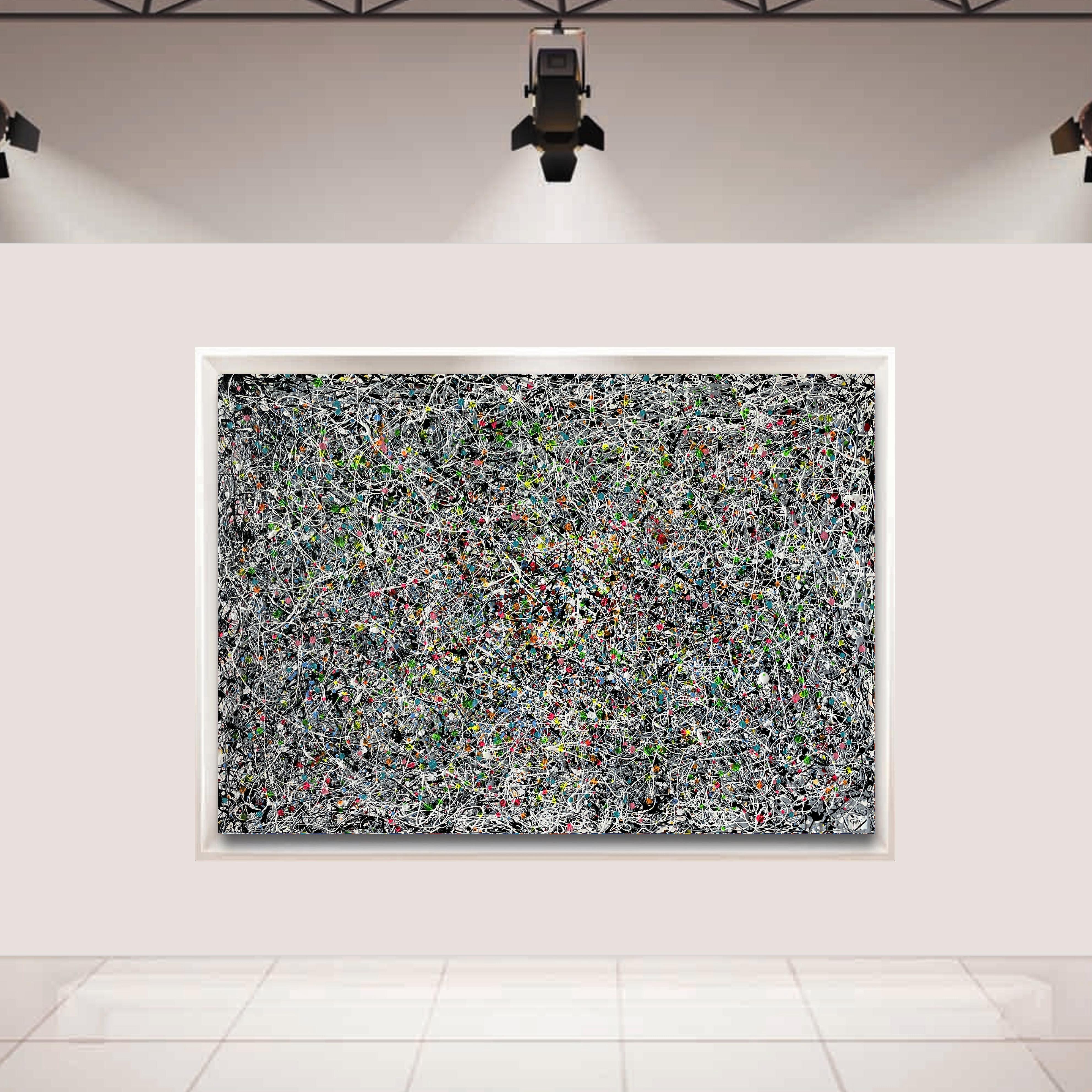 Imagine Schwarz und Weiß (Abstrakter Expressionismus), Painting, von Juan Jose Garay