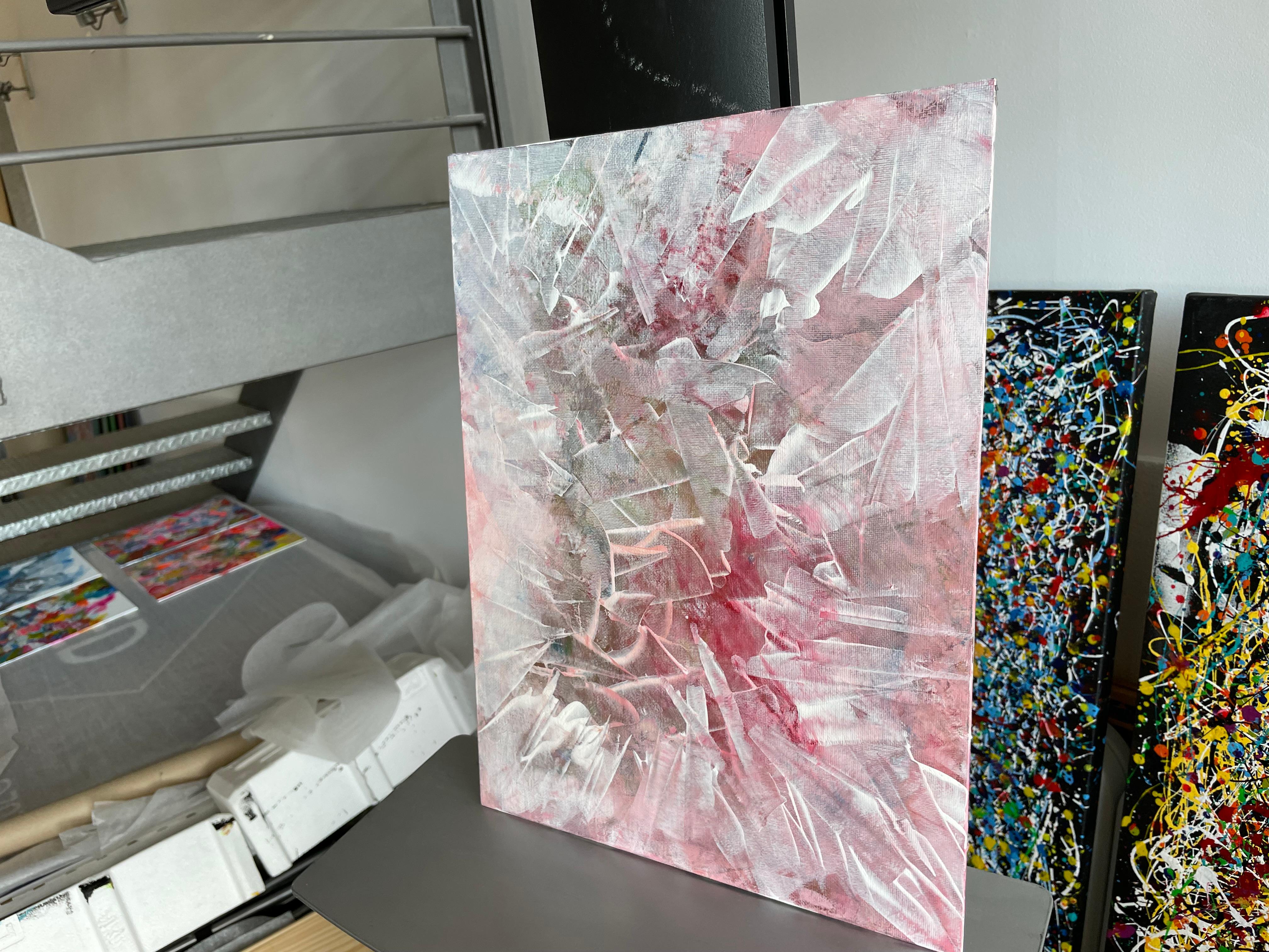 Imagine is Real 06 - Gray Abstract Painting by Juan Jose Garay