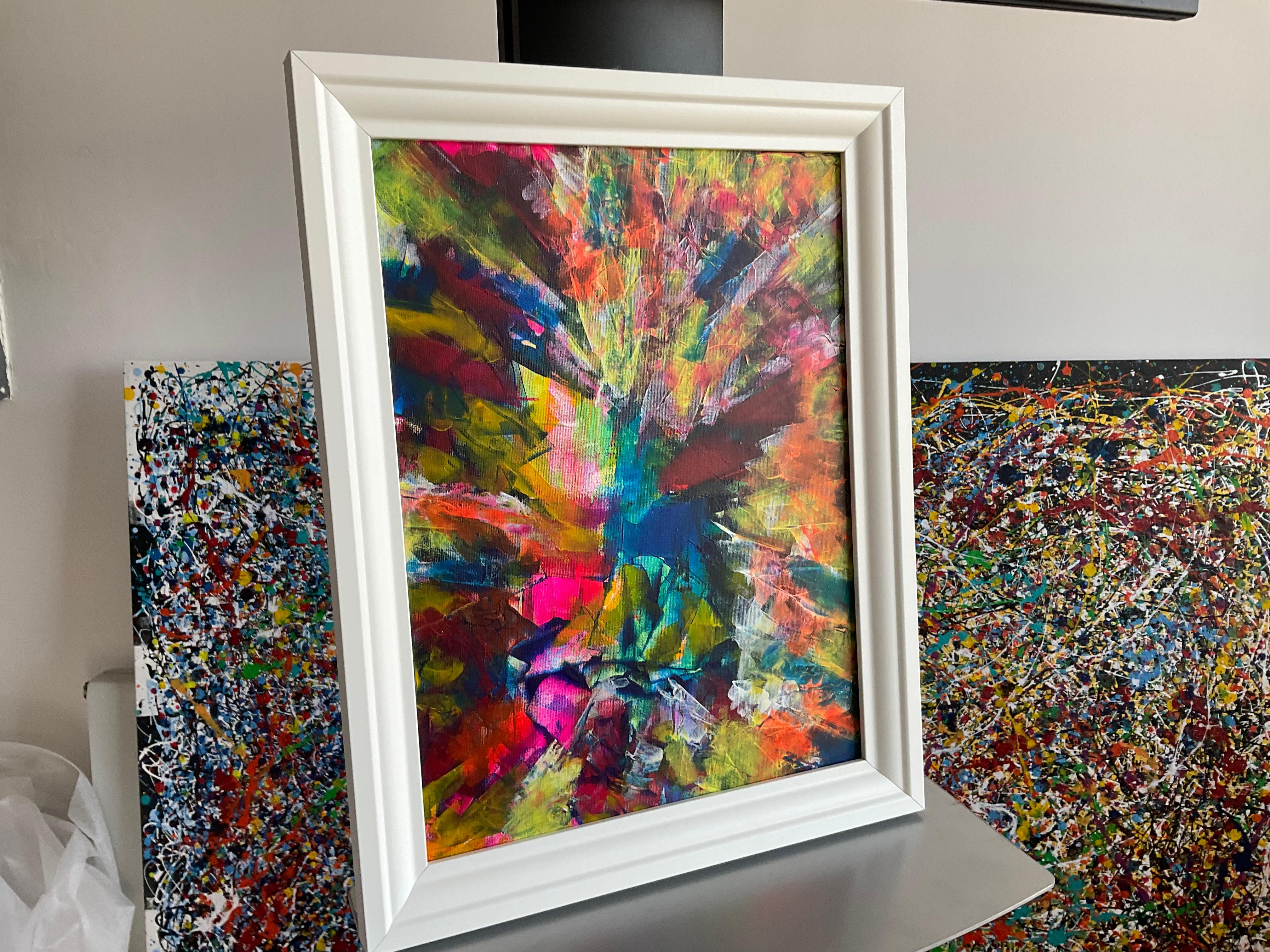 Imaginer, c'est réel 15 - Marron Abstract Painting par Juan Jose Garay