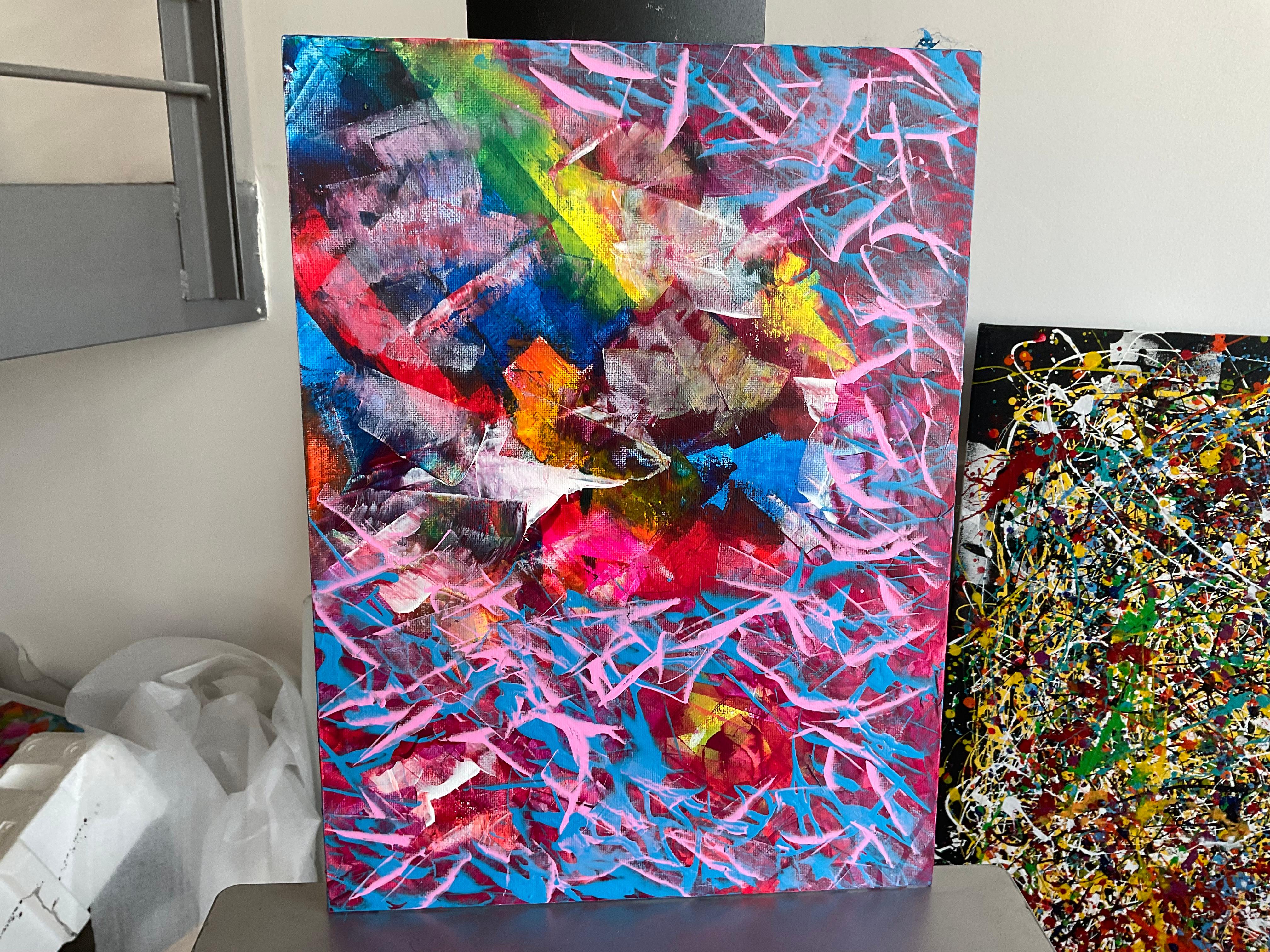 Imagine is Real 18 - Abstract Expressionist Painting by Juan Jose Garay