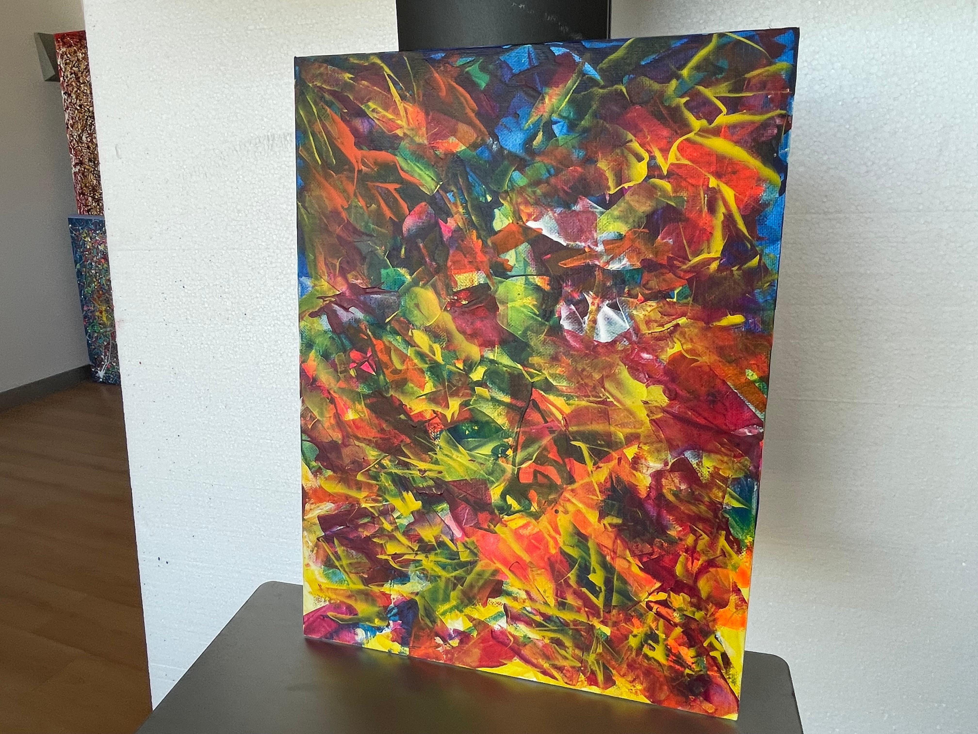 Imaginer, c'est réel 21 - Marron Abstract Painting par Juan Jose Garay