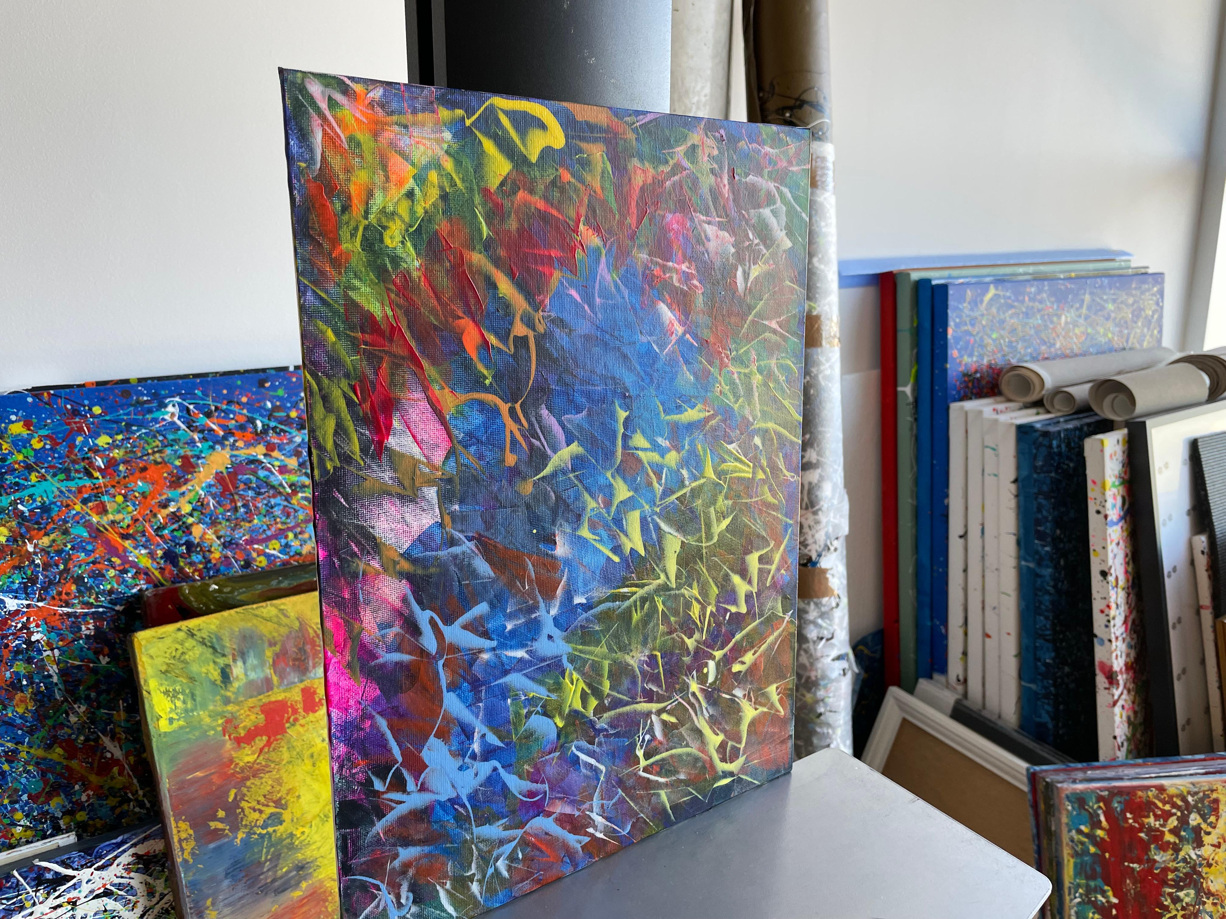 Imagine is Real 41 - Abstract Expressionist Painting by Juan Jose Garay