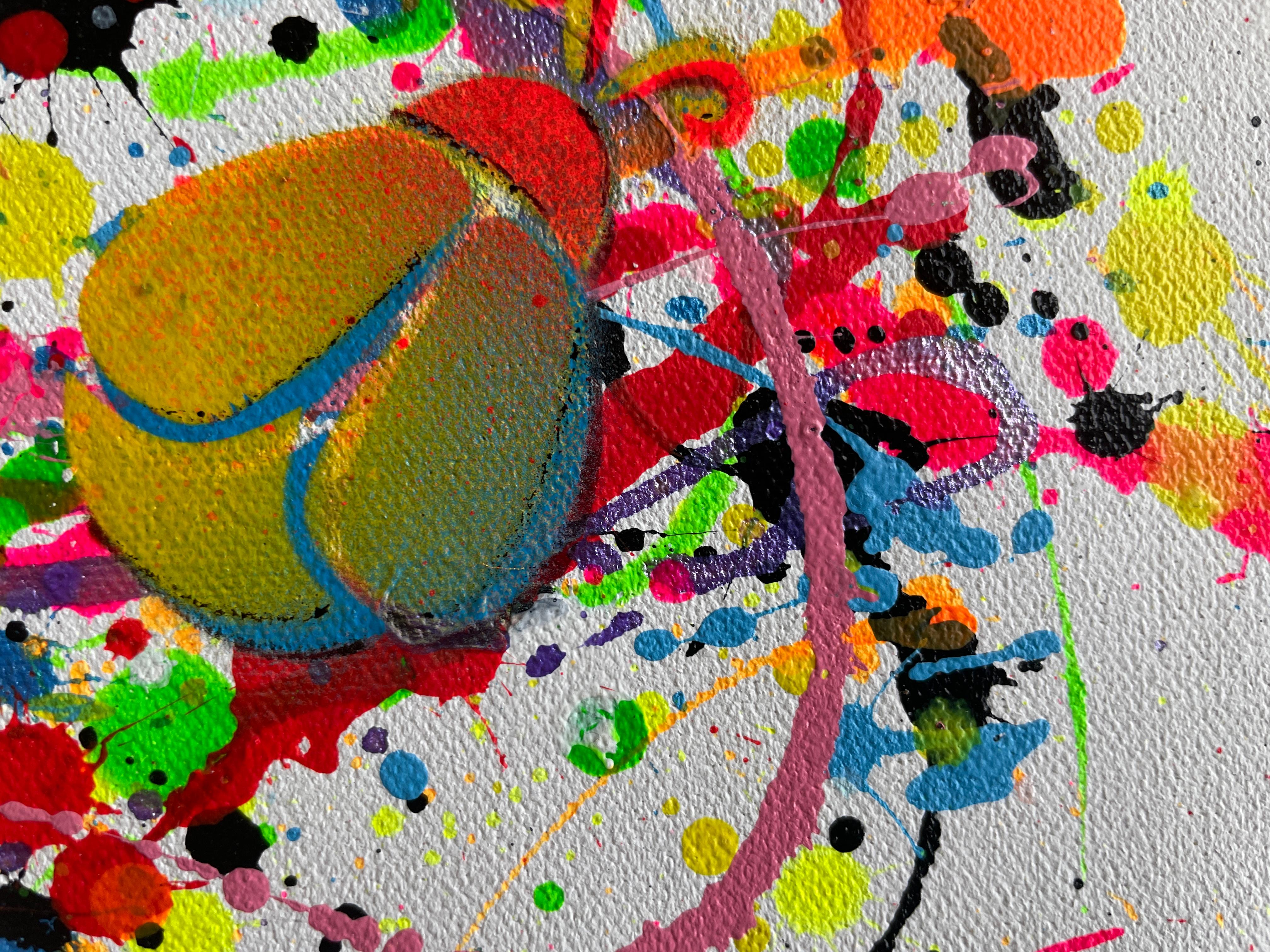 Auf einer Leinwand, die dem Chaos und der Intuition entspringt, lässt ein Künstler seine Gefühle in tausend Farben explodieren. Jeder Spritzer war ein Gedanke, jeder Tropfen ein Lebensfunke: das Rot der Liebe und der Wut, das Grün der Hoffnung, das