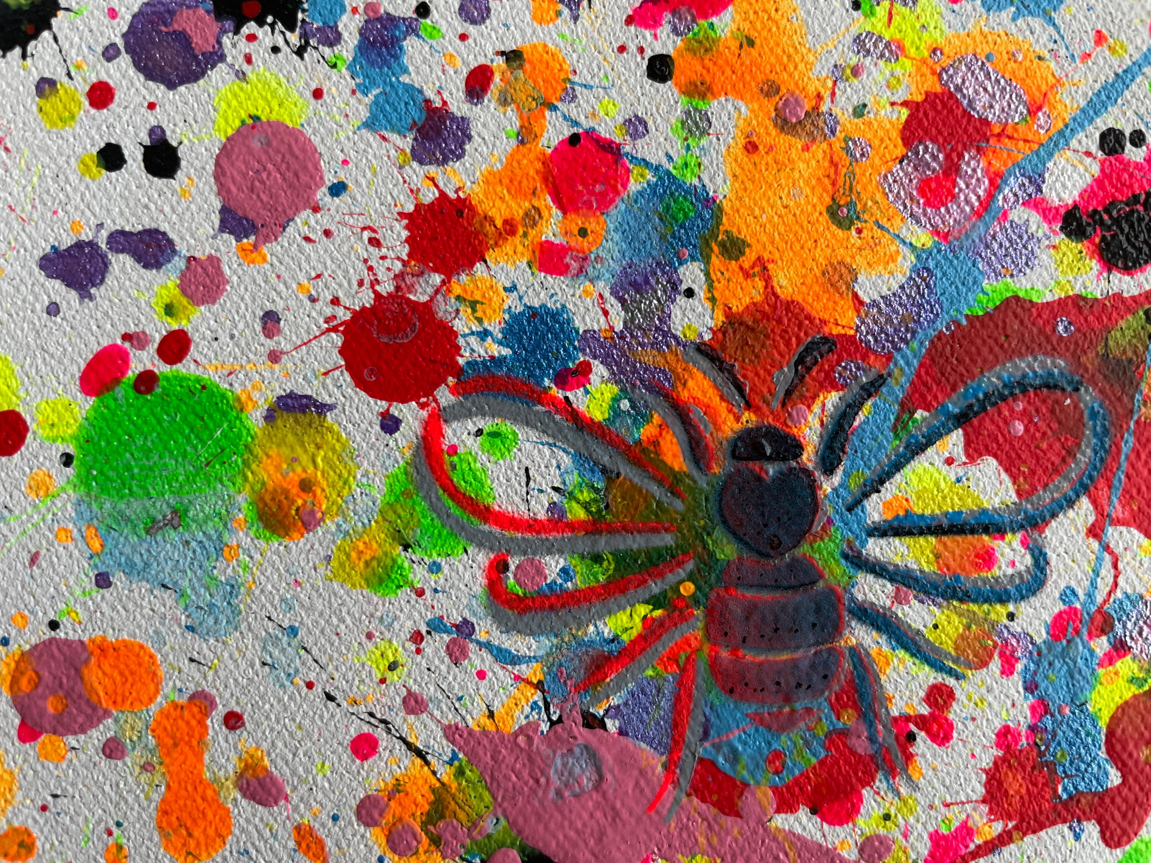 Insekten 005 (Beige), Abstract Painting, von Juan Jose Garay