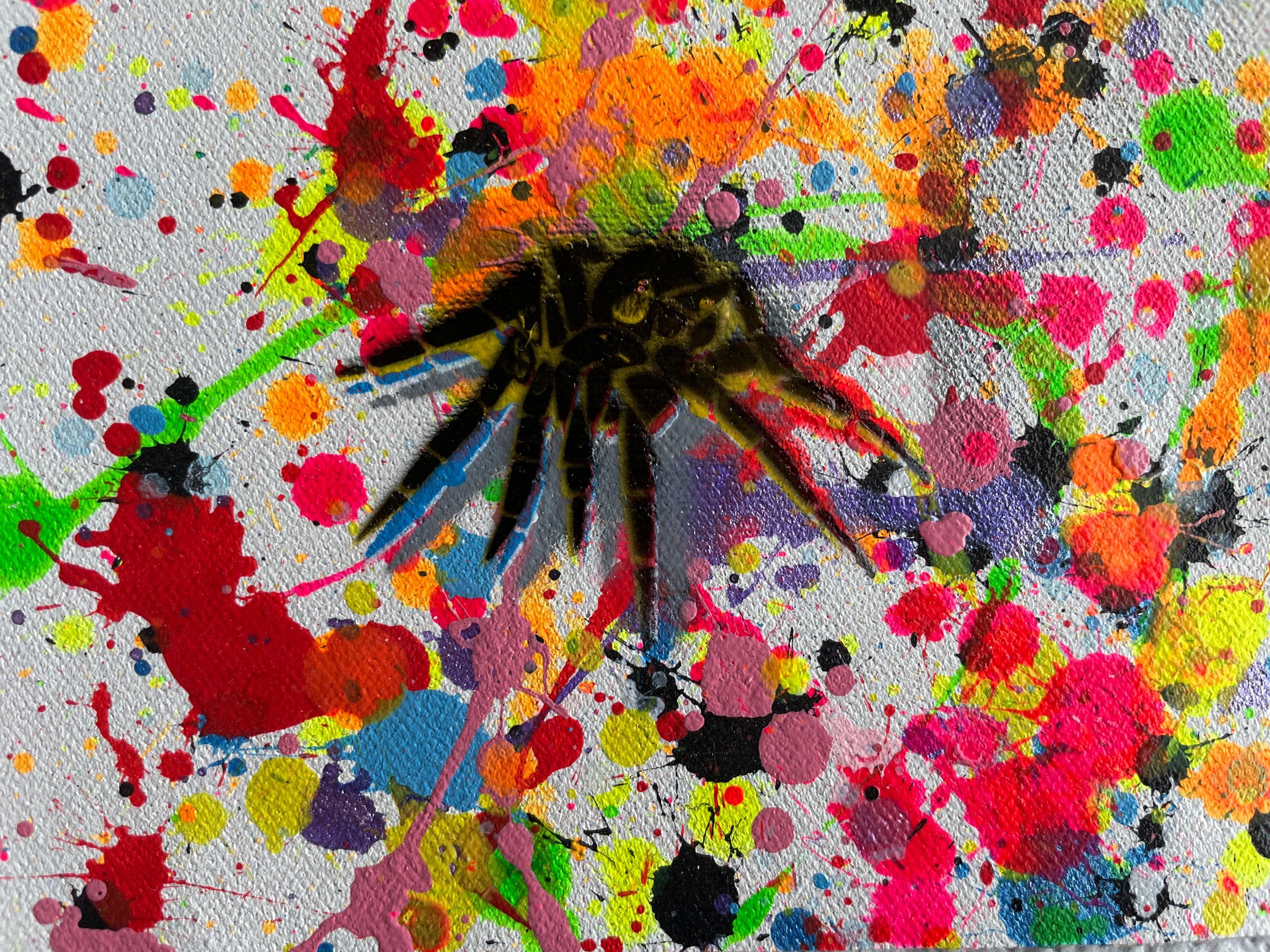 Insekten 007 (Beige), Abstract Painting, von Juan Jose Garay