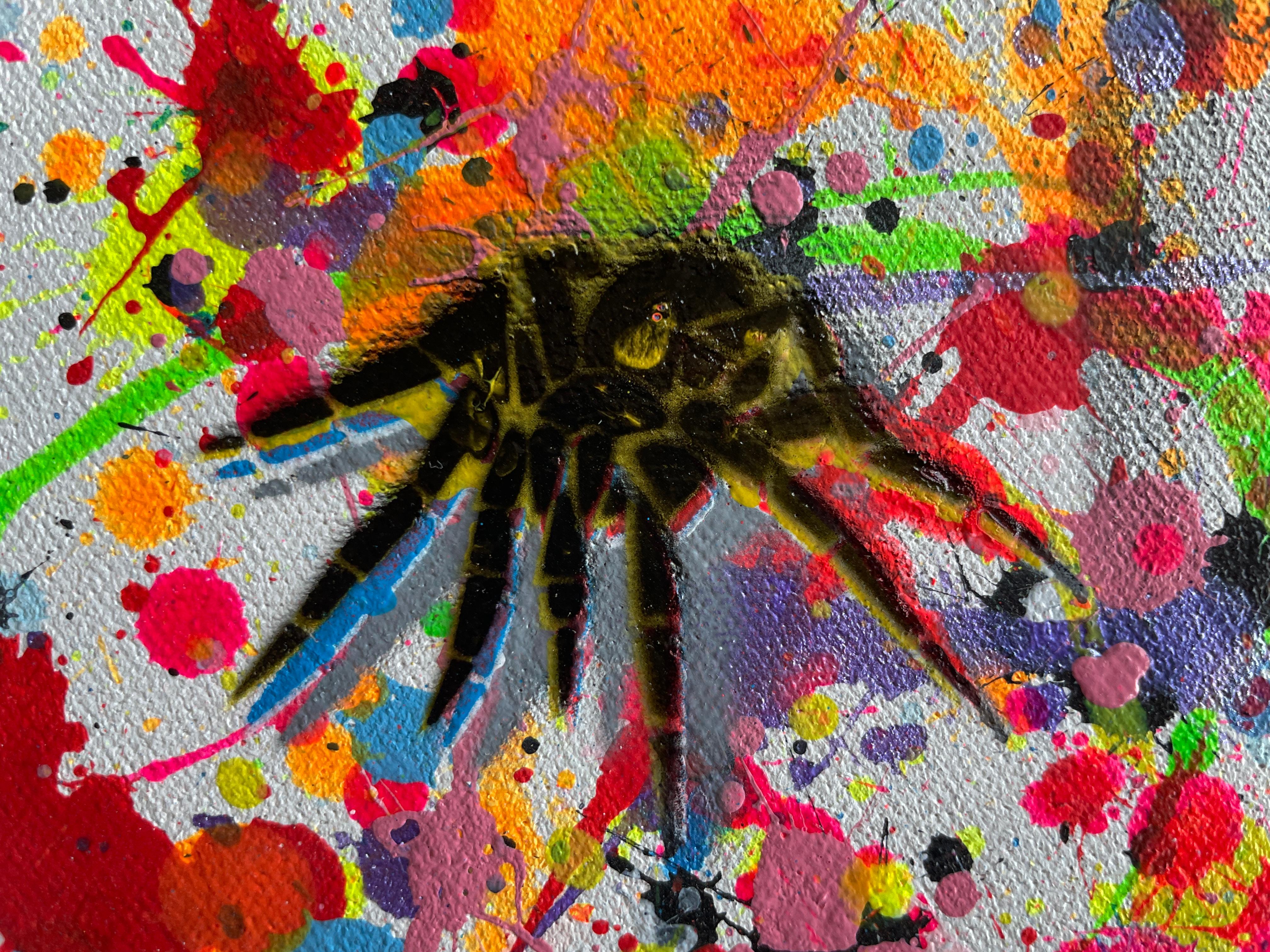 Auf einer Leinwand, die dem Chaos und der Intuition entspringt, lässt ein Künstler seine Gefühle in tausend Farben explodieren. Jeder Spritzer war ein Gedanke, jeder Tropfen ein Lebensfunke: das Rot der Liebe und der Wut, das Grün der Hoffnung, das