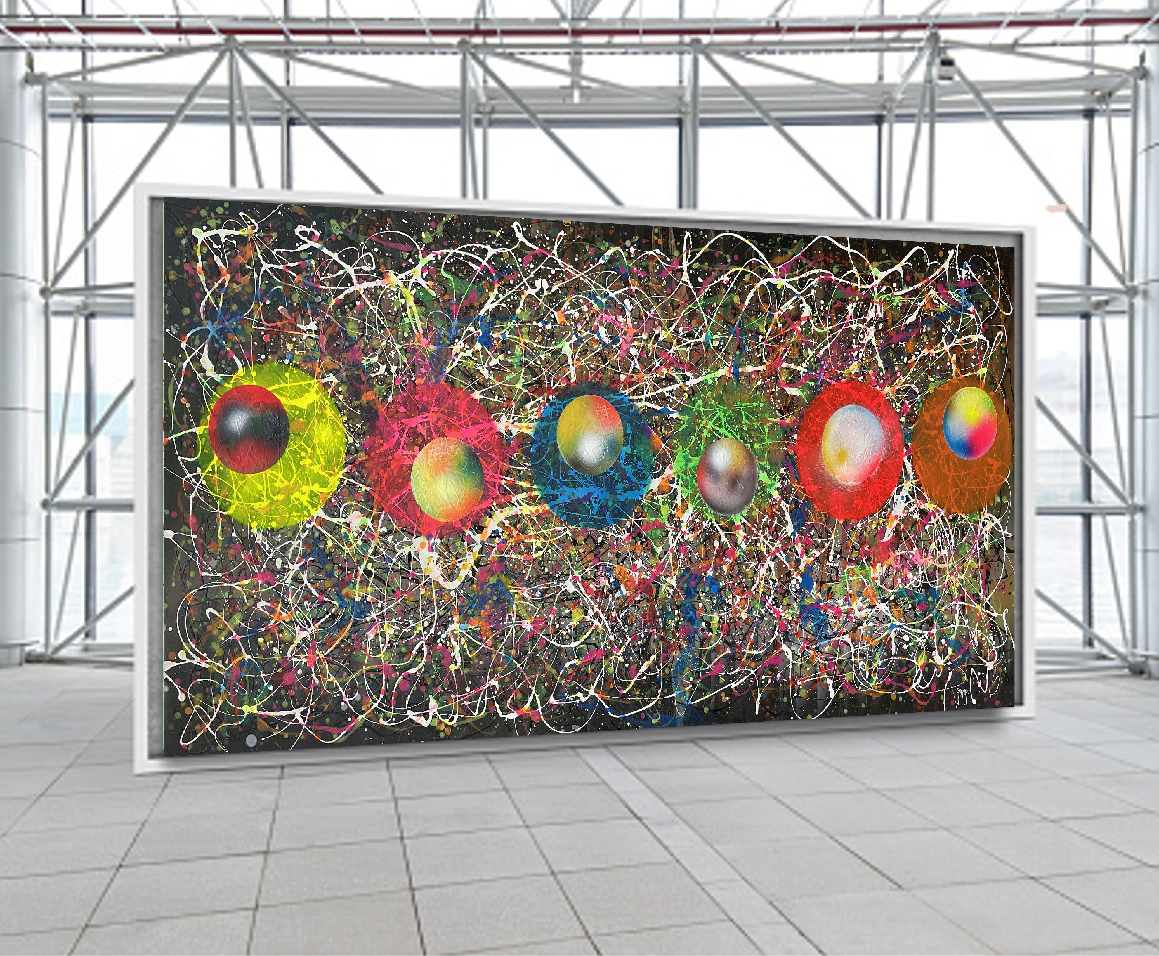 Bruit invisible - Expressionnisme abstrait Painting par Juan Jose Garay